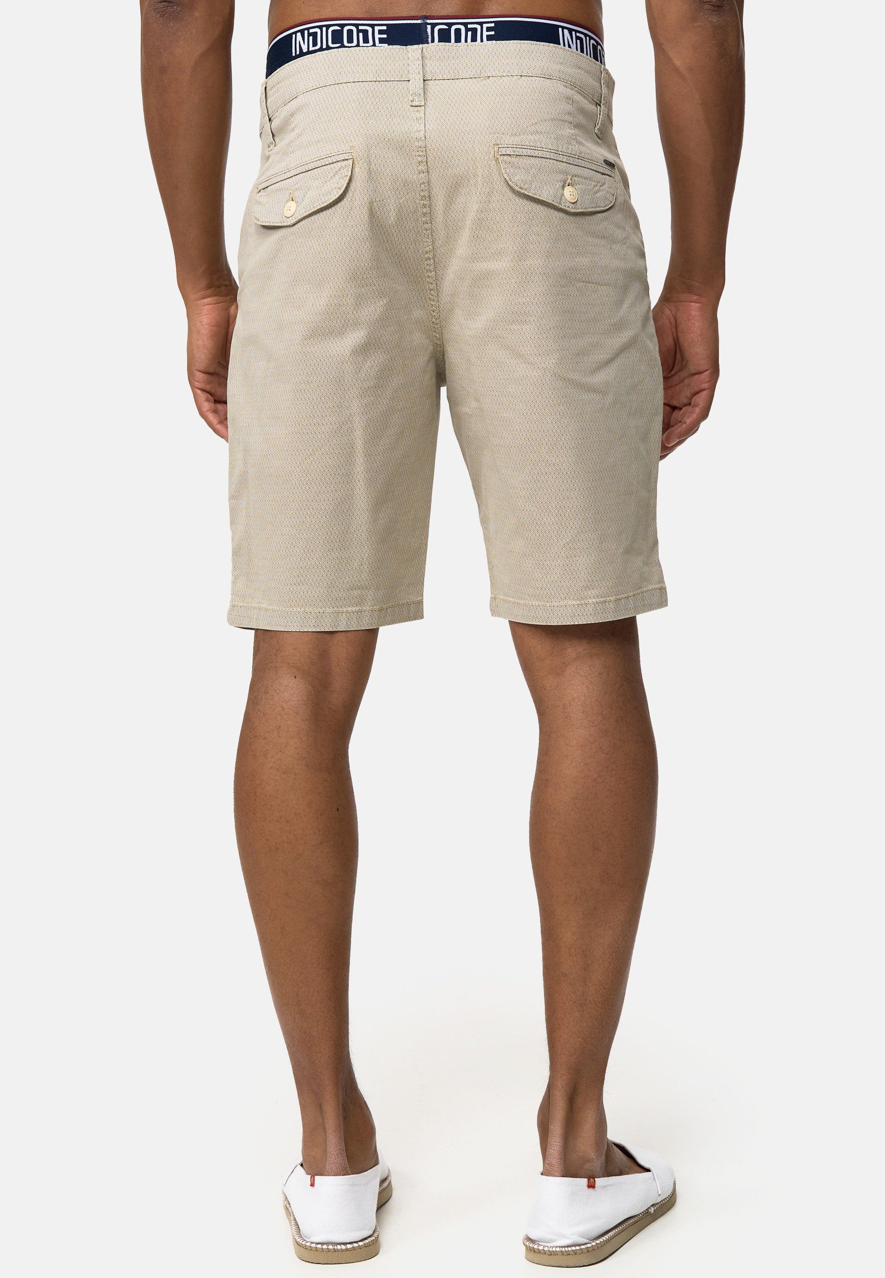 Indicode Chinoshorts Herren Luis Chino Shorts Herrenshorts aus elastischer Baumwoll-Qualität