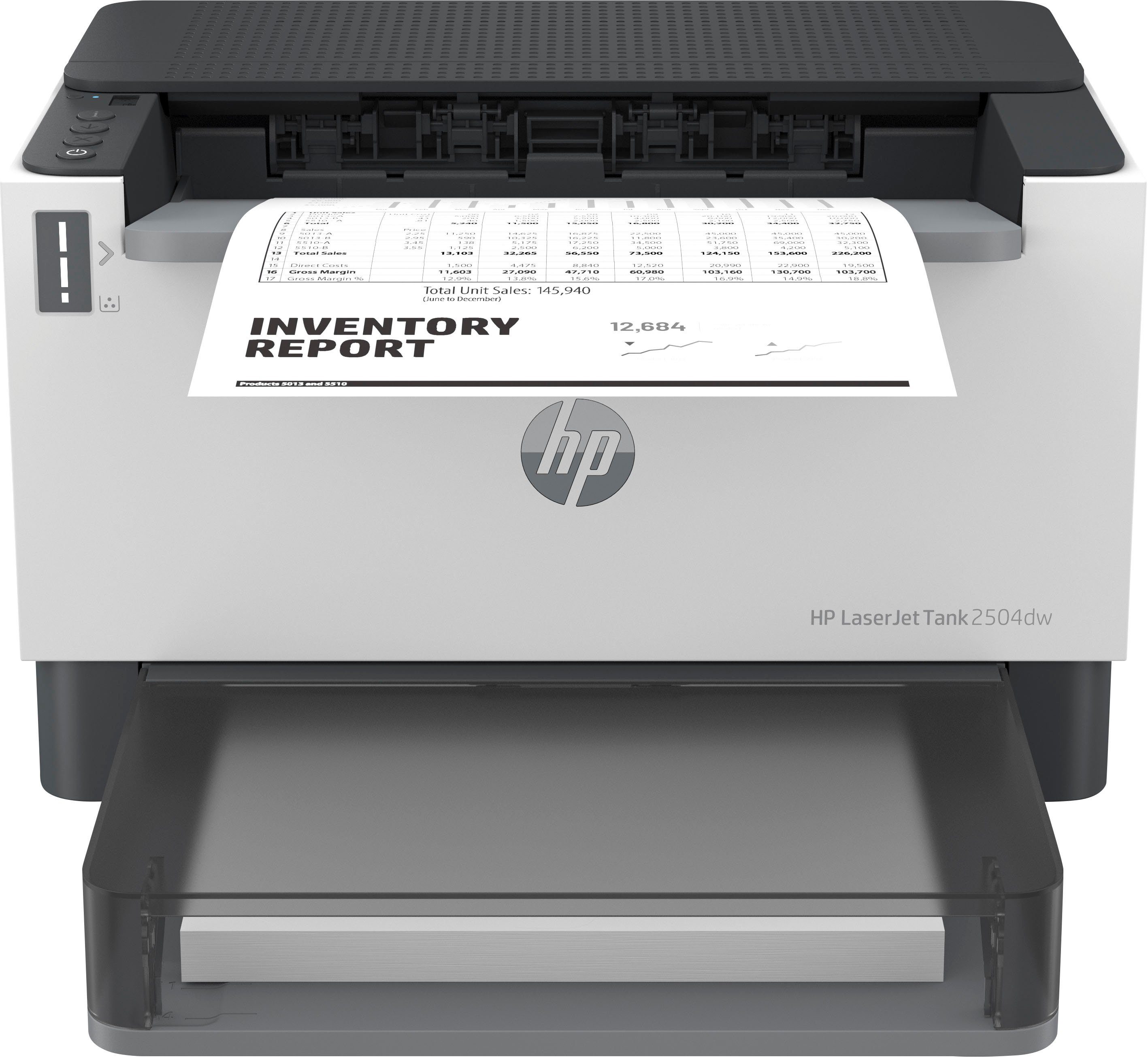 HP LaserJet Tank 2504dw Laserdrucker, (Bluetooth, LAN (Ethernet), Wi-Fi Direct)