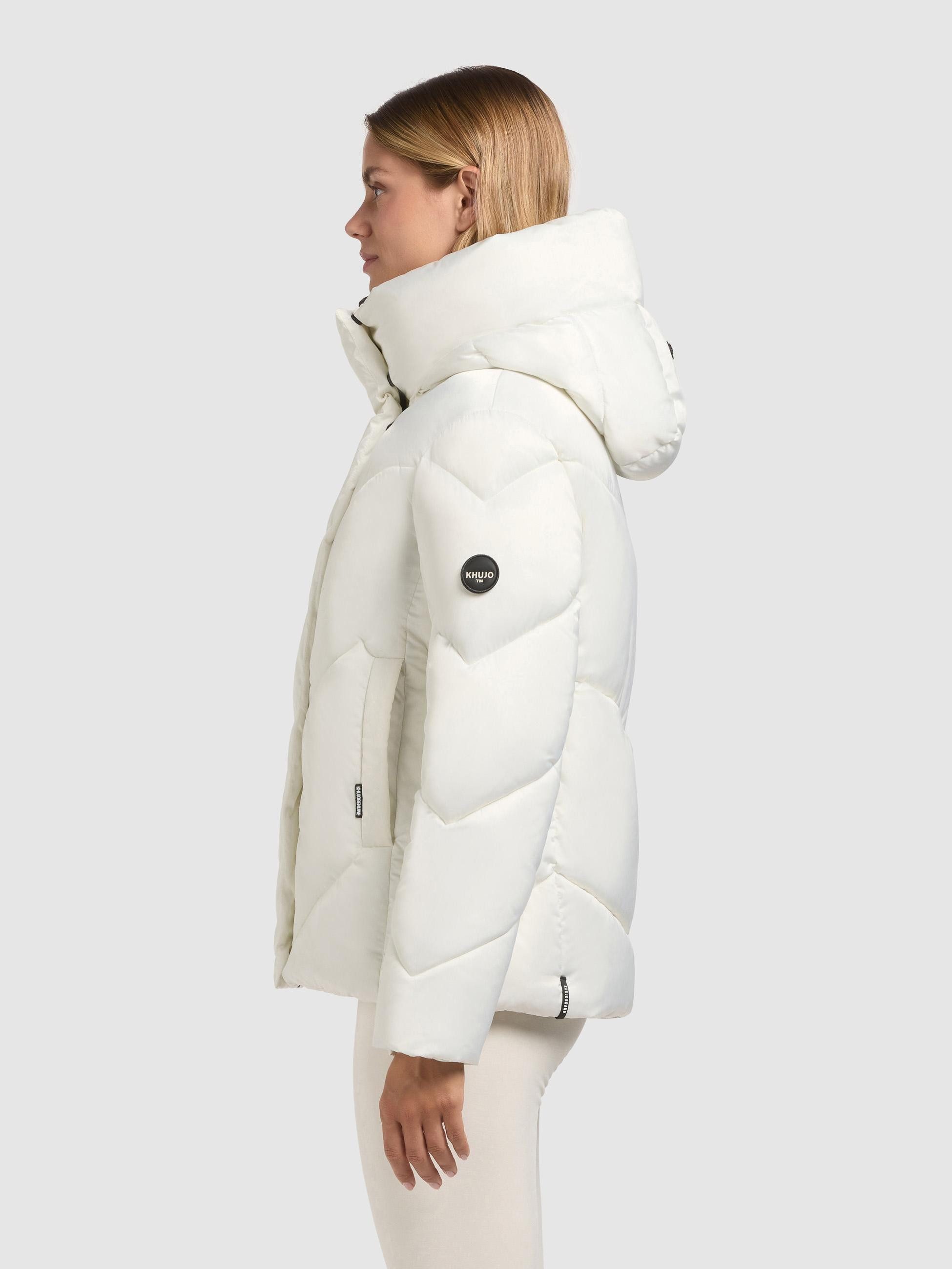 khujo Winterjacke Olsa2 Gefütterte Steppjacke mit Kapuze