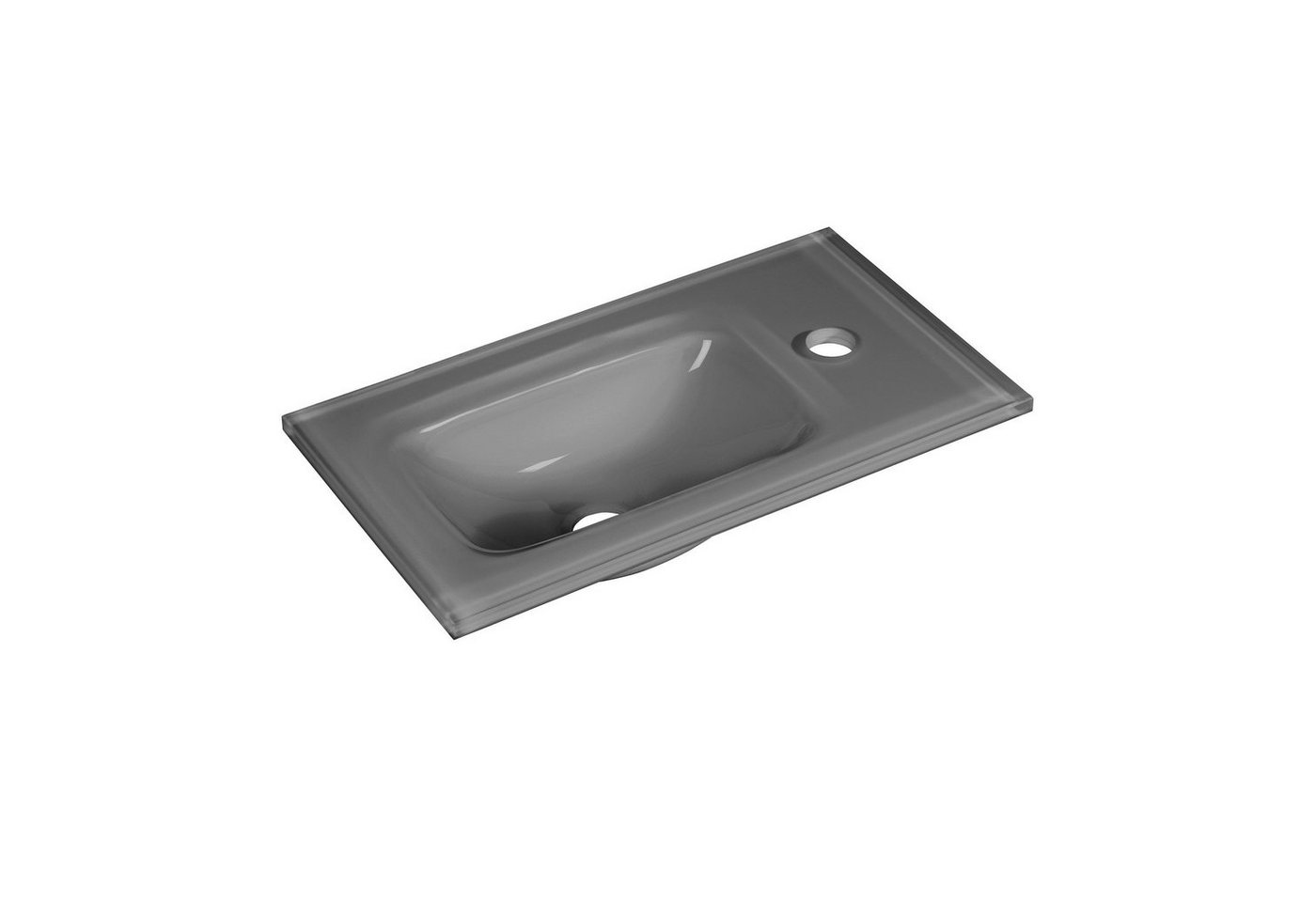 Thumbnail - FACKELMANN Waschbecken SBC B. PERFEKT Gäste WC Set 2-teilig 45 cm, Anthrazit Holzoptik