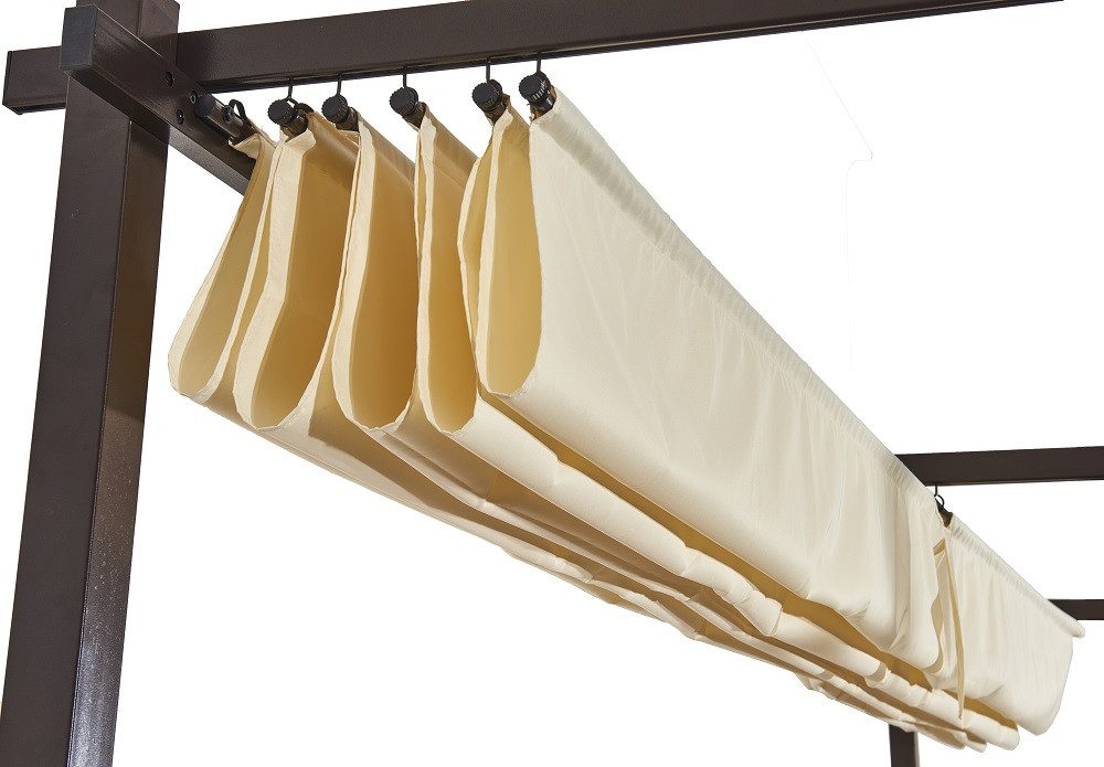 Jet-Line Pavillon Pavillon Gartenpavillon 3x3m braun Kairo Light UV-