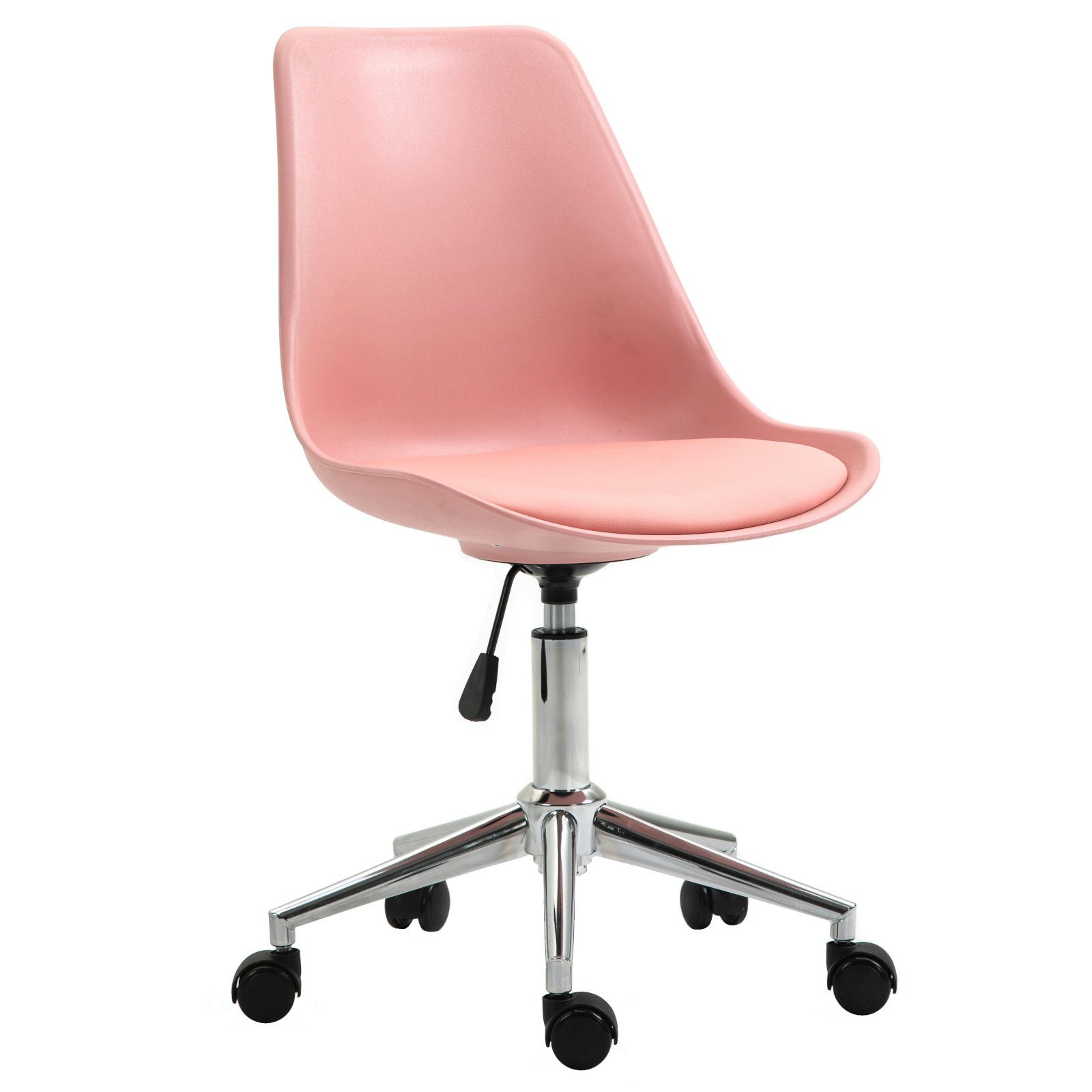 SVITA Schreibtischstuhl EDDY (Paket, 1 St), stufenlos höhenverstellbar, hoher Sitzkomfort, bodenschonende Rollen rosa | rosa