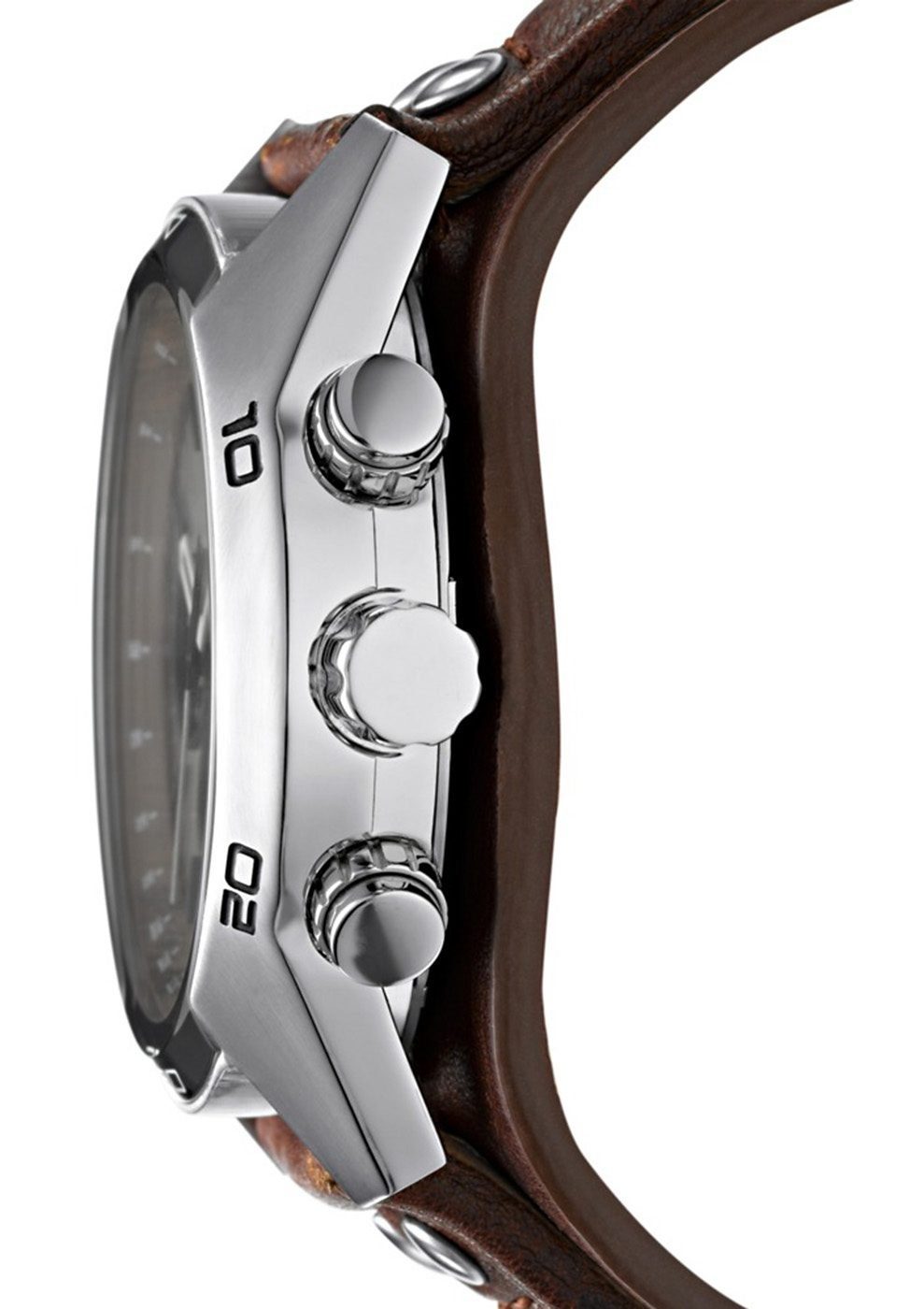 Fossil Chronograph COACHMAN CH2565, Quarzuhr, Armbanduhr, Herrenuhr, Stoppfunktion, Datum, Lederarmband