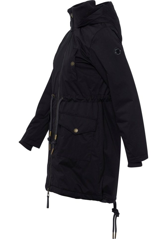 Ragwear Funktionsparka CRESCENT Parka mit Tunnelzug in der Taille,  Effiziente Wärmeisolierung durch Wind-, Atmungsaktiv, Wasserdichtes Material