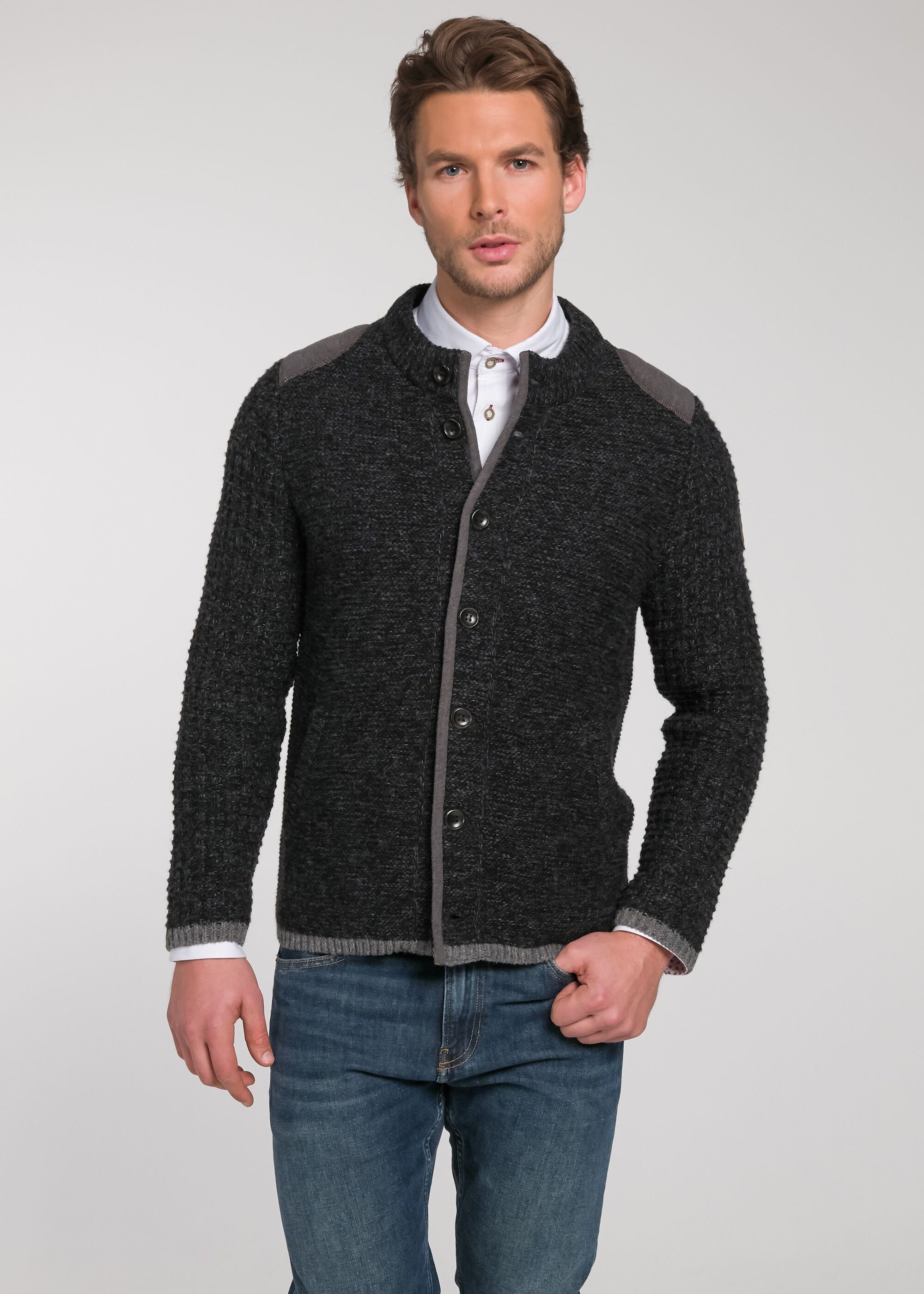 Spieth & Wensky Trachtenstrickjacke Nabor (1-tlg) Hochwertige Merinwolle – Bild 5 von 5