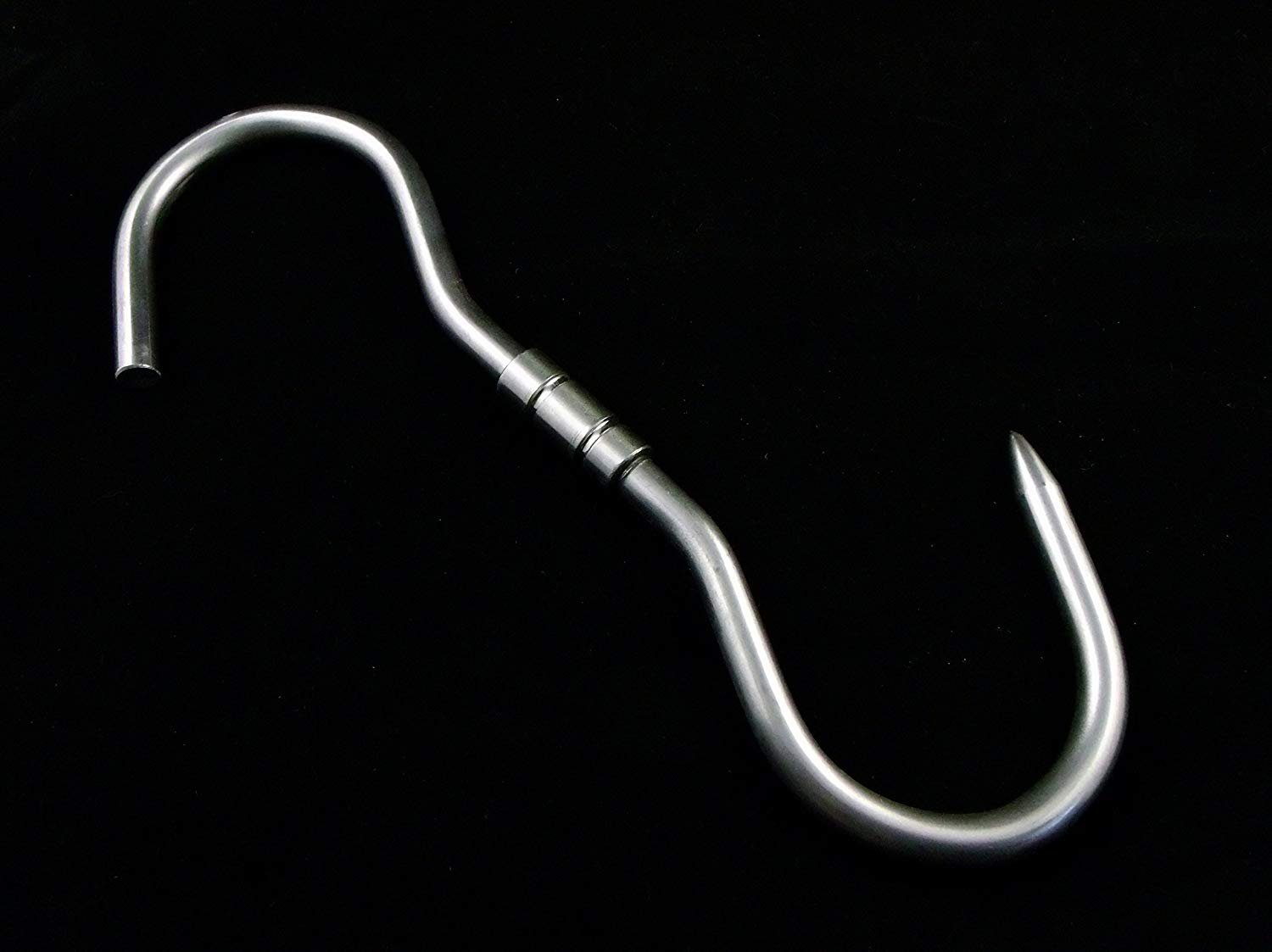 TronicXL S-Haken 2 Stück S-Haken Drehhaken Edelstahl Dreh Haken Wildhaken Zerwirk haken