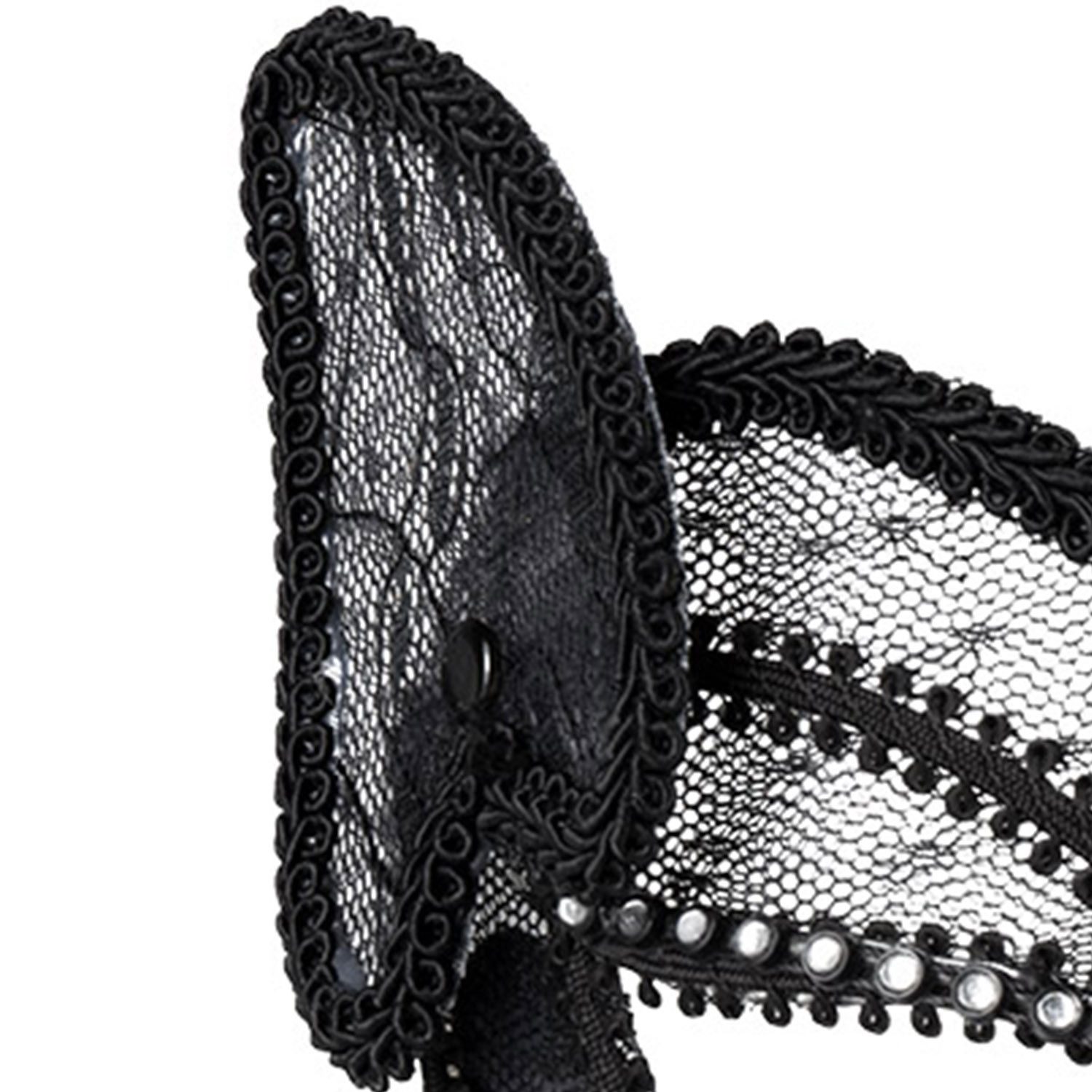 Boland Verkleidungsmaske Spitzen Augenmaske 'Katze de luxe', Schwarz