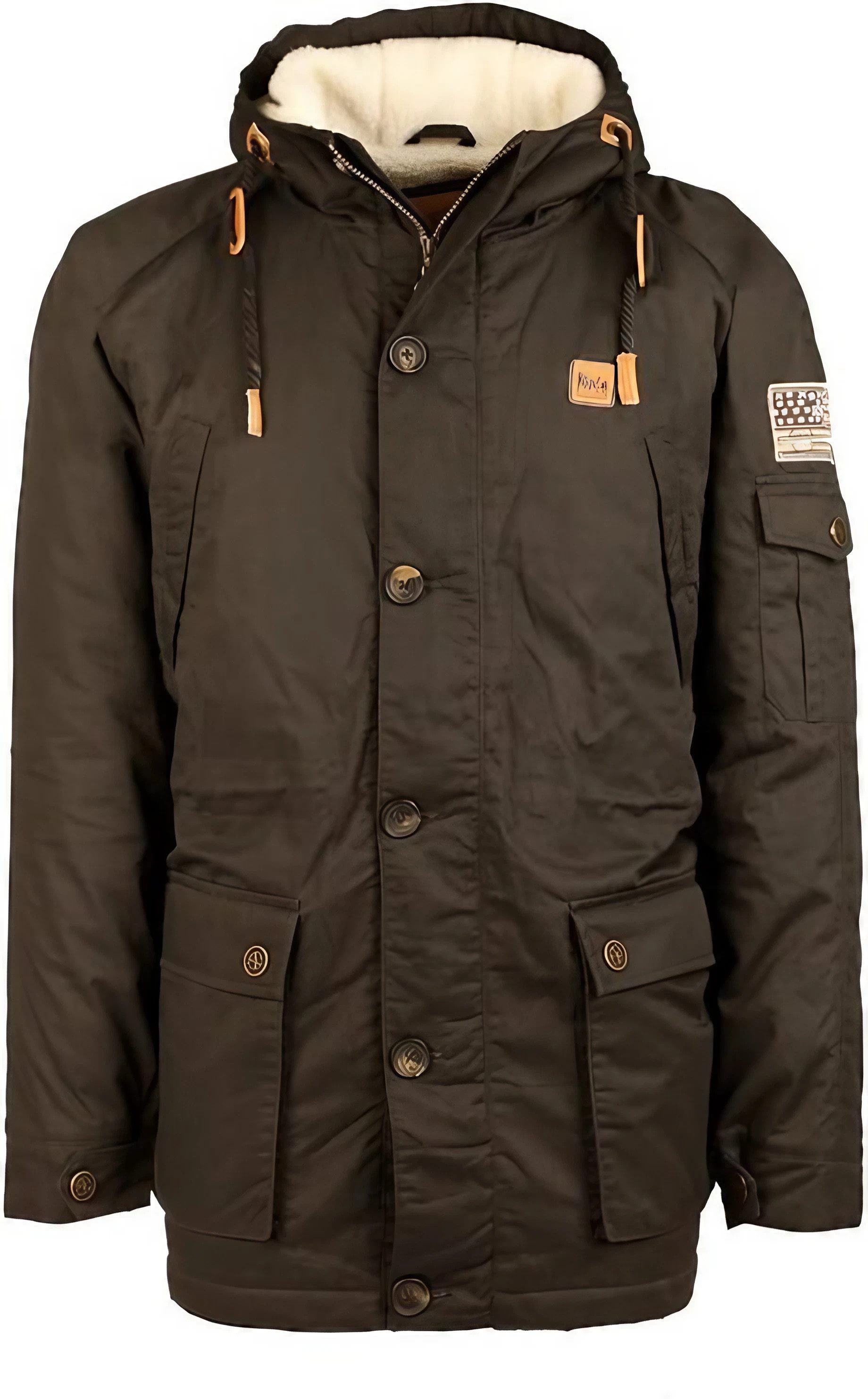 Alife & Kickin Parka Alife & Famous Herren David Parka mit angeschnittener Kapuze