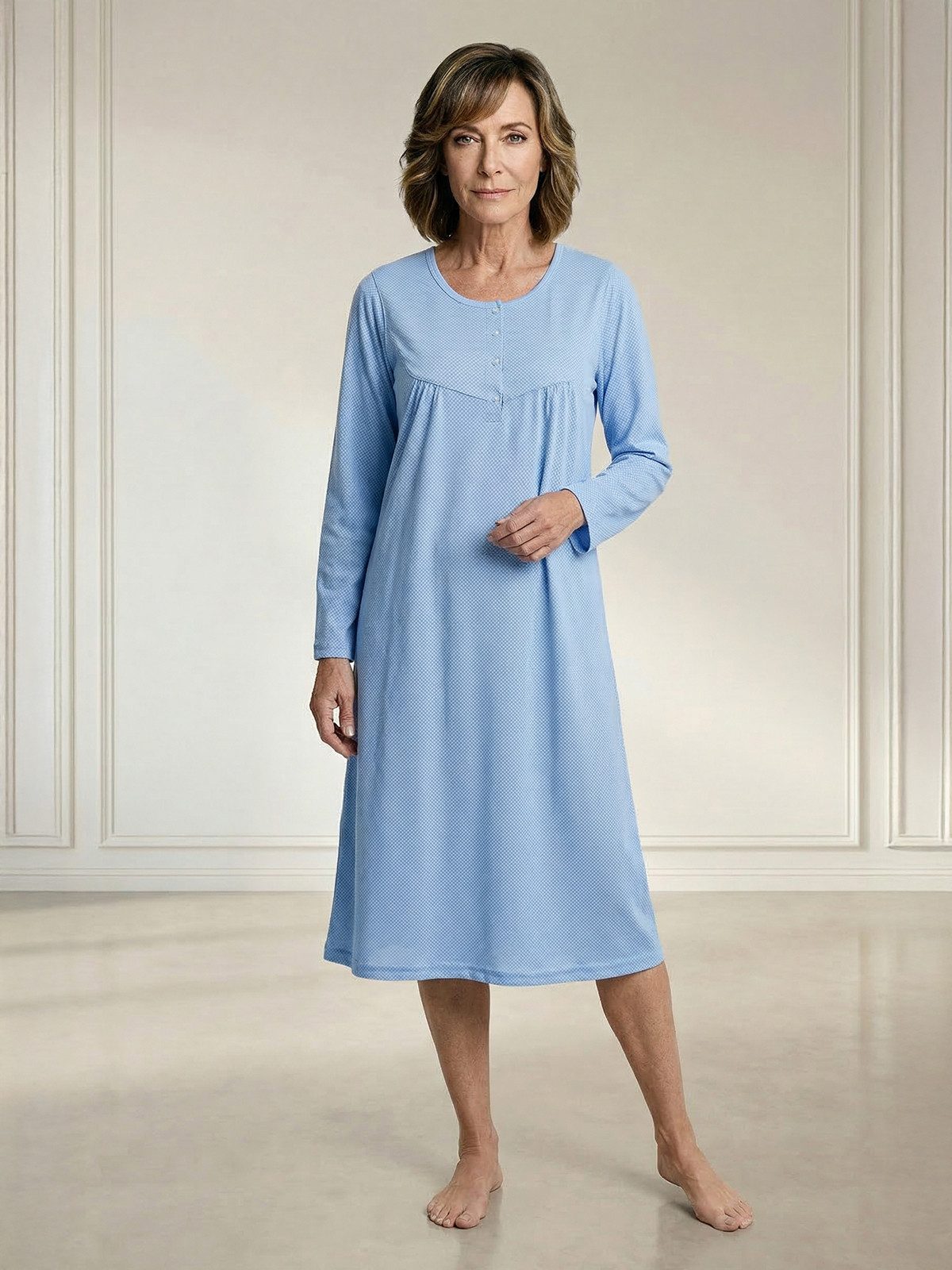 zeitlos Nachthemd Nachthemd Langarm - Evi Punkte