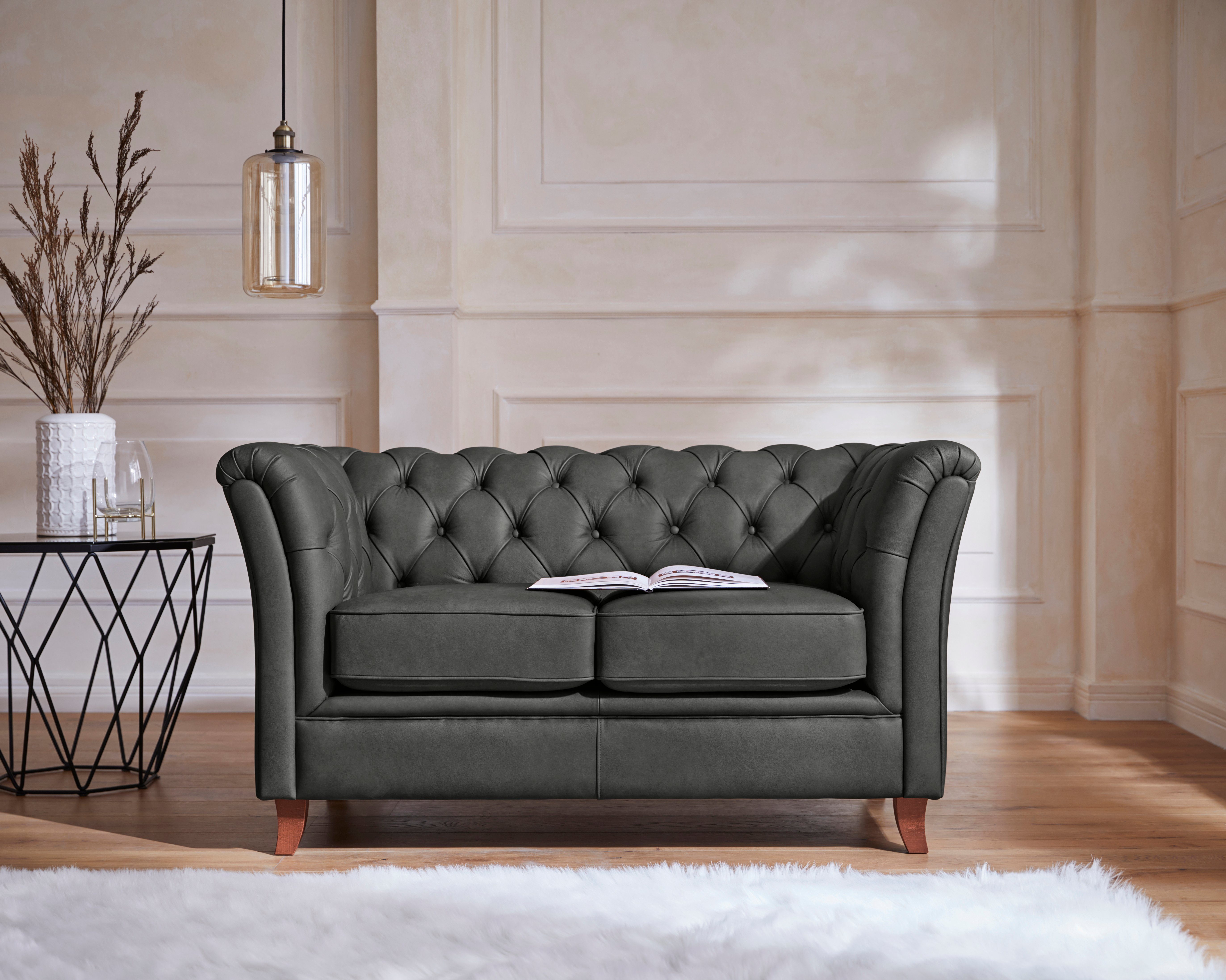 Home affaire Chesterfield-Sofa Reims, mit echter Chesterfield-Knopfheftung, hochwertige Verarbeitung