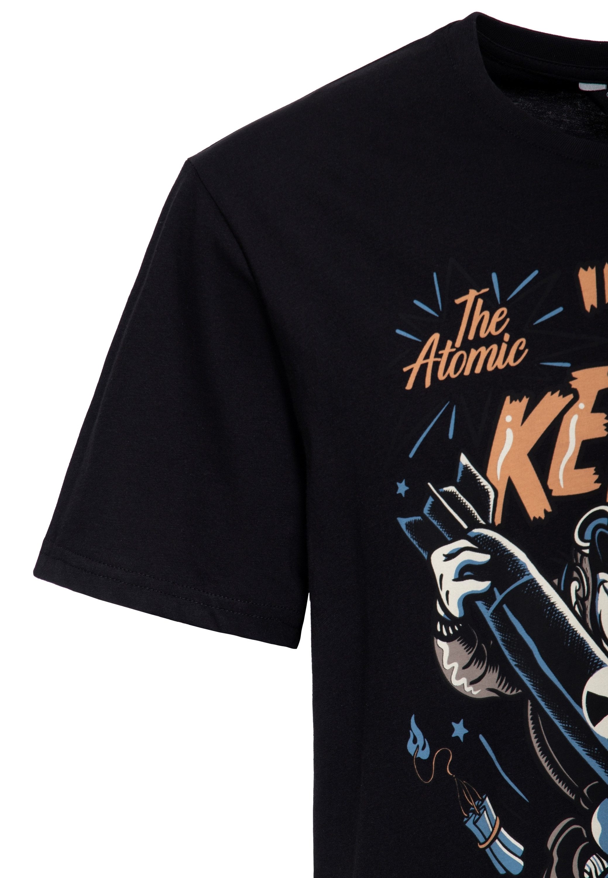KingKerosin Print-Shirt The Atomic Attack! (1-tlg) mit Comic Artwork