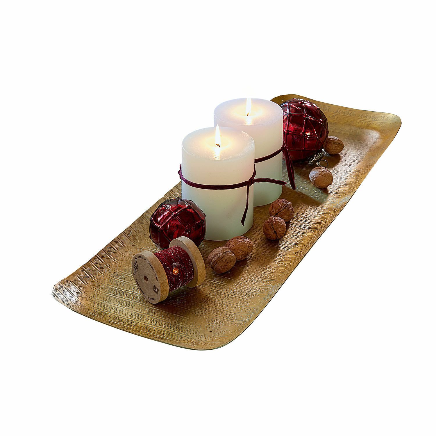 Mirabeau Tablett Tablett Élodine antikgold, Aluminiumguss