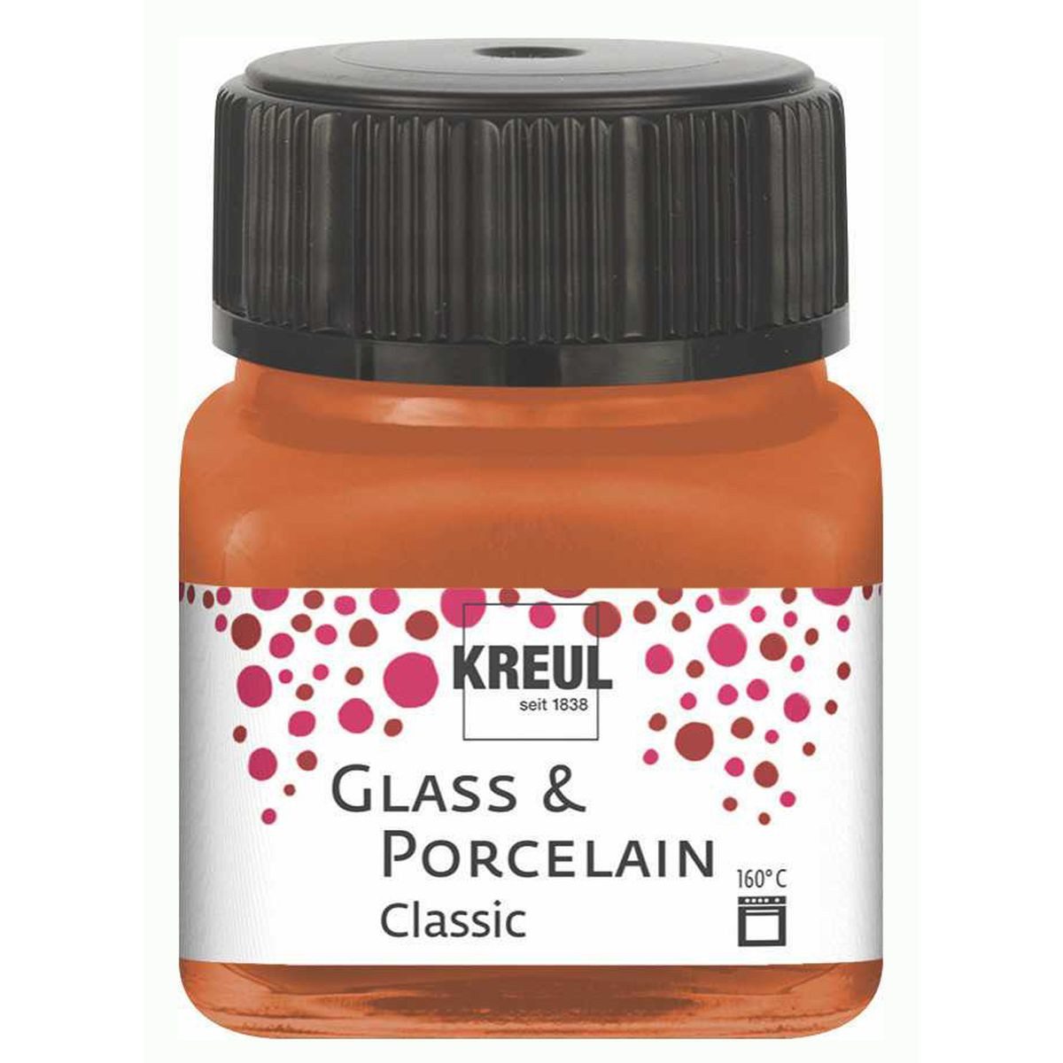 C. KREUL Porzellanfarbe KREUL Glass & Porcelain Farbe Classic metallic kupfer 20ml Glas