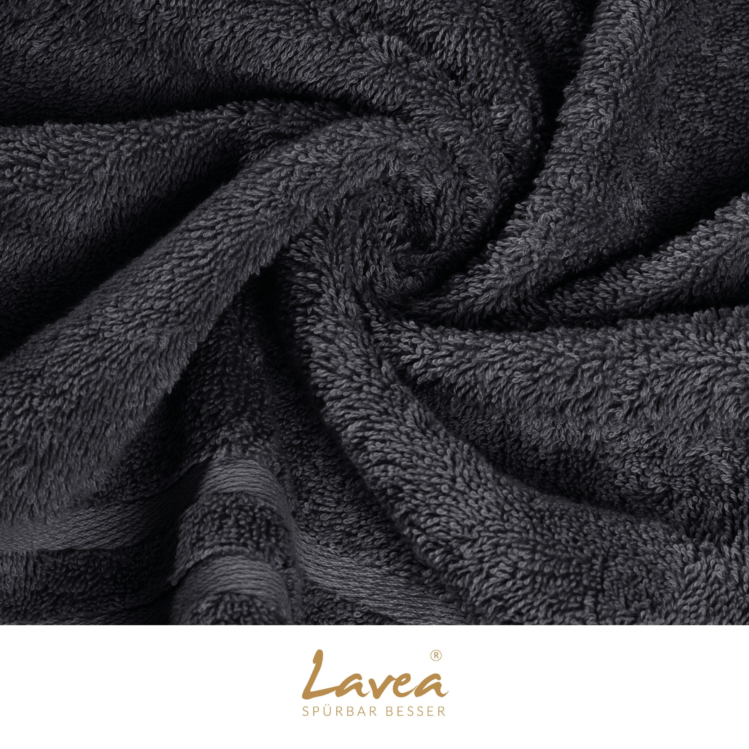 Lavea Gästehandtücher 30x50 cm, 10er Set Gästehandtuch, Elena-Frottee Handtuch, Gästetuch, (Set, 10-St), 500 g/m² Frottier, weich & saugstark, pflegeleicht – Bild 5 von 5