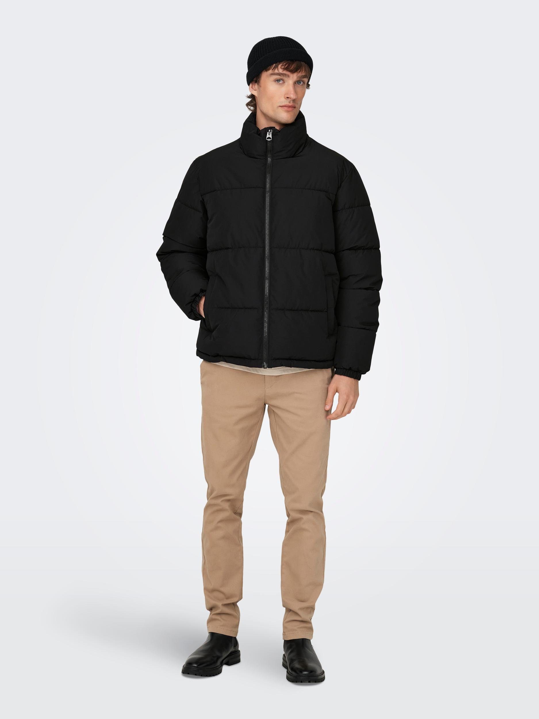 ONLY & SONS Steppjacke ONSMELVIN LIFE VD JACKET LF Black PUFFER OTW