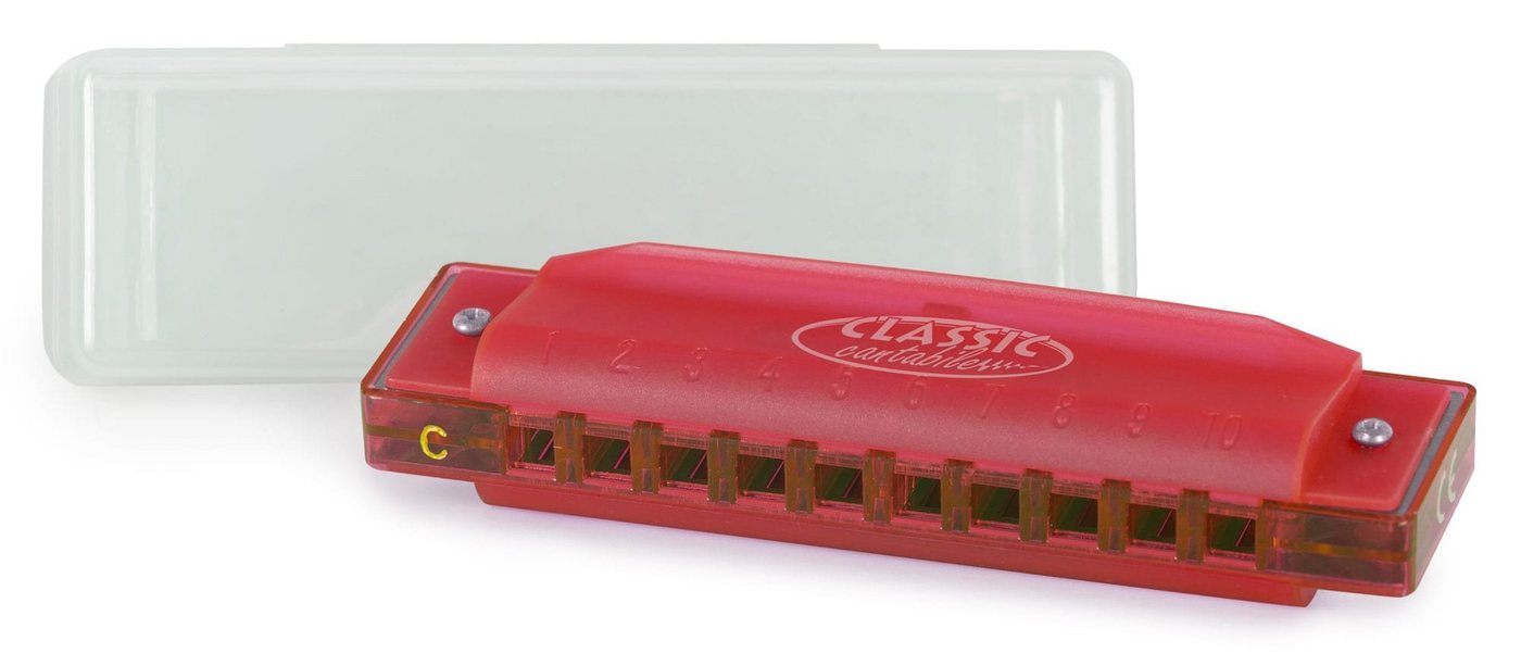 Classic Cantabile Mundharmonika FunKids Blues Harmonica ideal für Kinder, C-Dur C, diatonisch, inkl. Kunststoff-Etui, 20 Stimmzungen aus Phosphorbronze