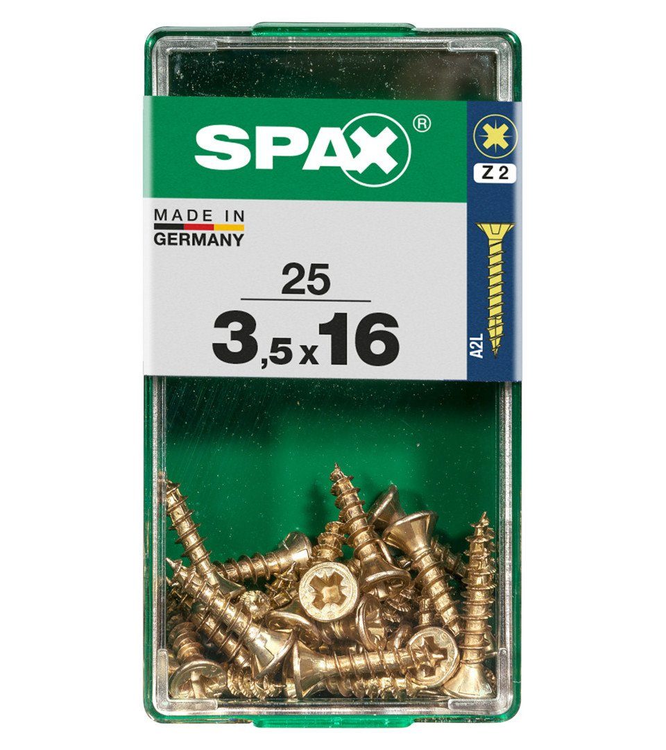 SPAX Holzbauschraube Spax Universalschrauben 3.5 x 16 mm PZ 2 - 25 Stk.