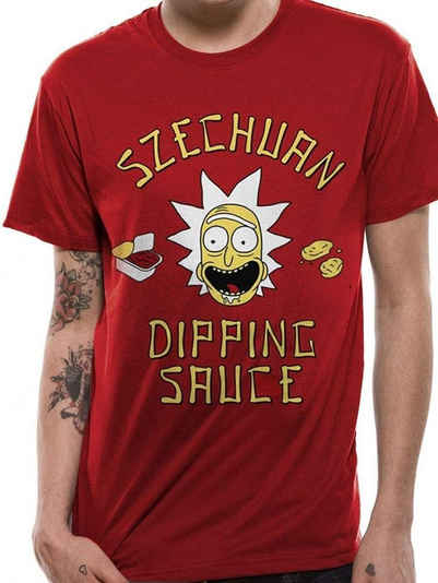Rick and Morty Print-Shirt Rick and Morty Szechuan Dipping Sauce ORIGINAL Größen S M L XL 2XL