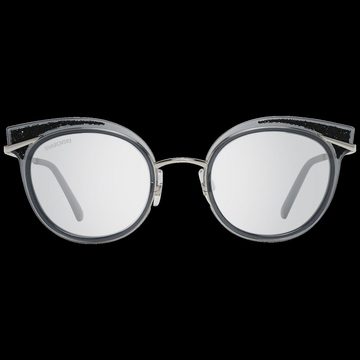 Swarovski Sonnenbrille SK0169 5020C silber verspiegelte Brillengläser, Fassung mit Swarovski Kristallen