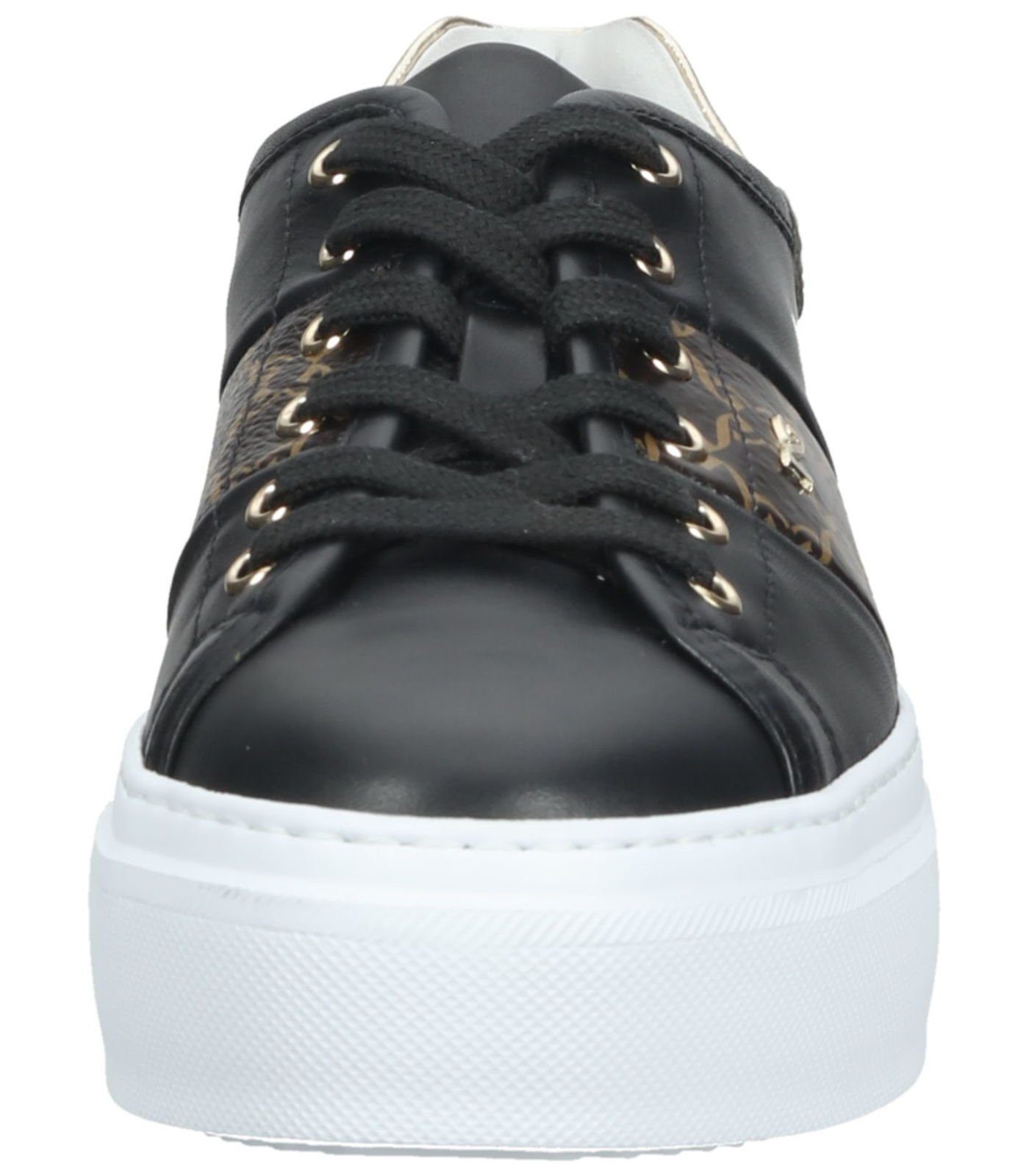 Leder/Textil Giardini Schwarz Sneaker Nero Sneaker