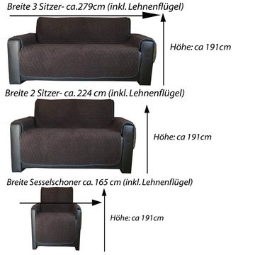 Sofaschoner Sofahusse mit Sherpa Schonbezug für 3-Sitzer Sofas JEMIDI