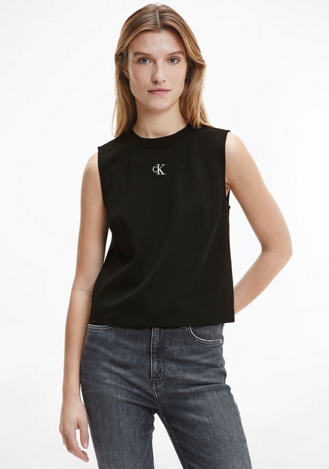 Calvin Klein Jeans Tanktop CK SLEEVELESS MILANO TOP mit CK Monogramm auf  der Brust