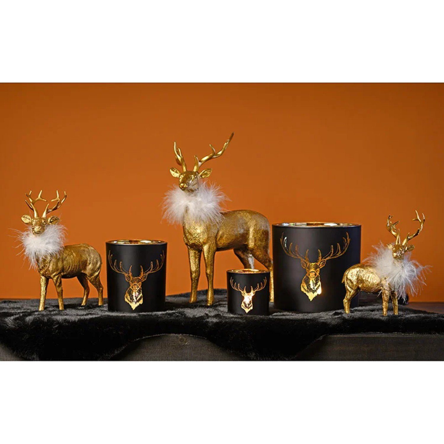 G. Wurm Windlicht Hirsch Dekor aus günstig online kaufen