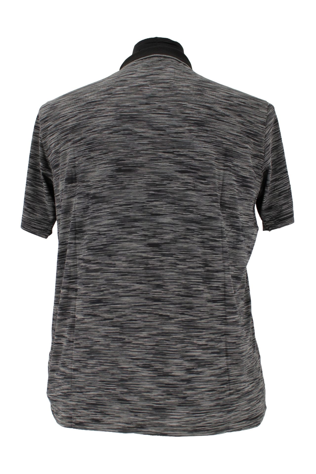 Mode Monte Carlo Poloshirt Monte Carlo Herren Polo-Shirt Meliert Grau ? Kurzarm Poloshirt mit Rei