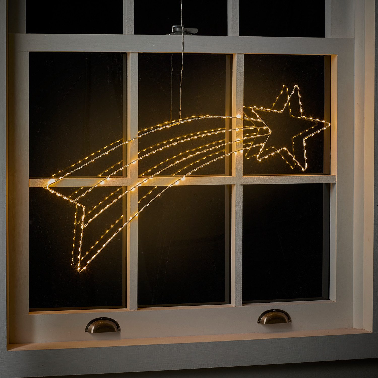 Lights4fun LED Stern 184er Micro LED Sternschnuppe Fensterdeko, LED fest in günstig online kaufen