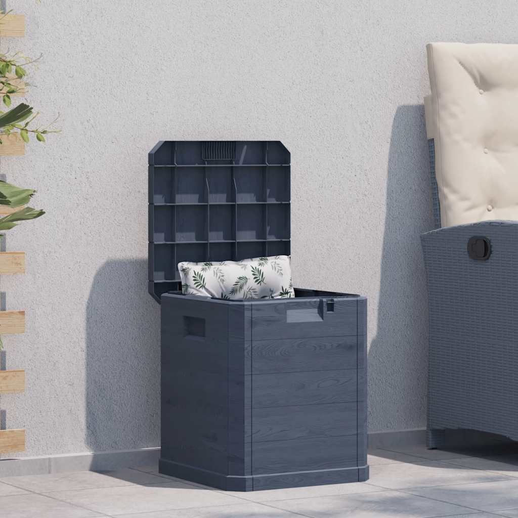 vidaXL Gartenbox Garten-Aufbewahrungsbox 90 L Anthrazit