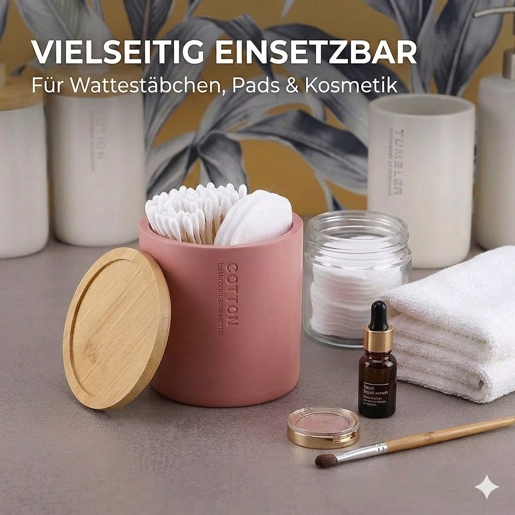 TENDANCE Wattestäbchenspender Wattedose, Grau