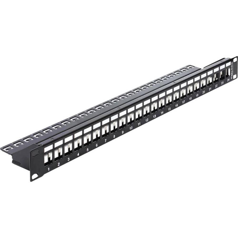 19″ Keystone Patchpanel 24 Port mit Netzwerk-Patch-Panel