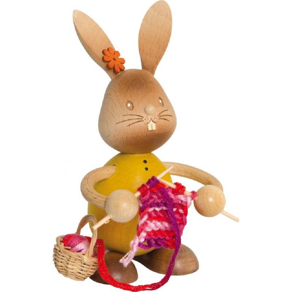 Kuhnert Dekofigur Kuhnert Osterhase Stupsi mit Strickzeug
