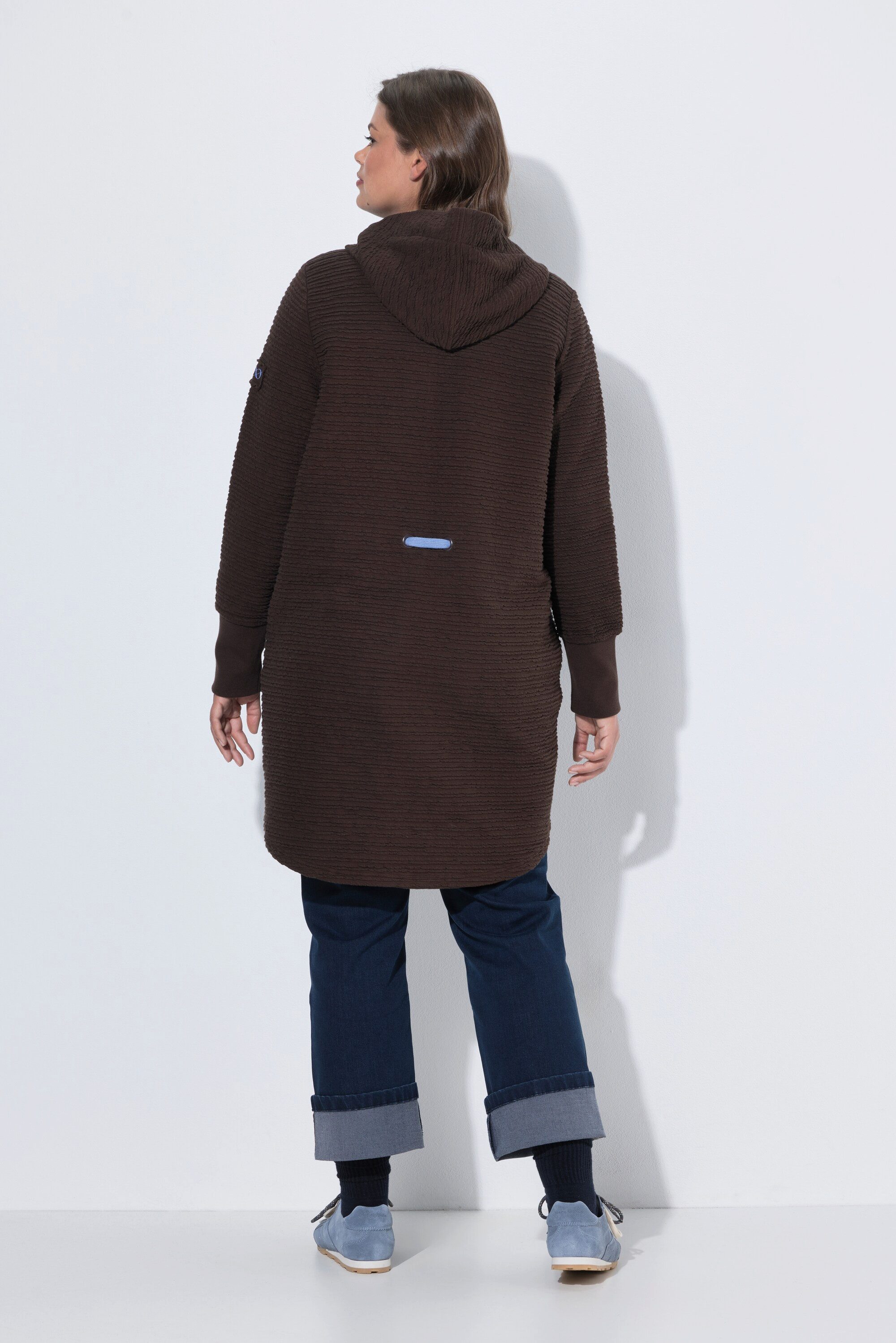 Laurasøn Sweatjacke Strucktur-Sweatjacke Langarm Kapuze – Bild 3 von 4