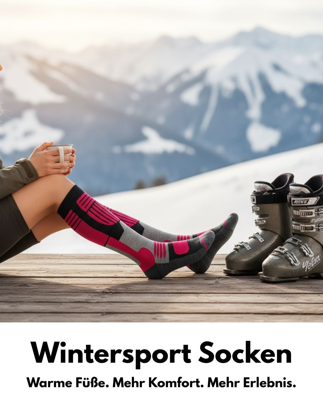 sockenkauf24 Skisocken Merino Damen 2 Paar Ski Kniestrümpfe Merinowolle (6- günstig online kaufen