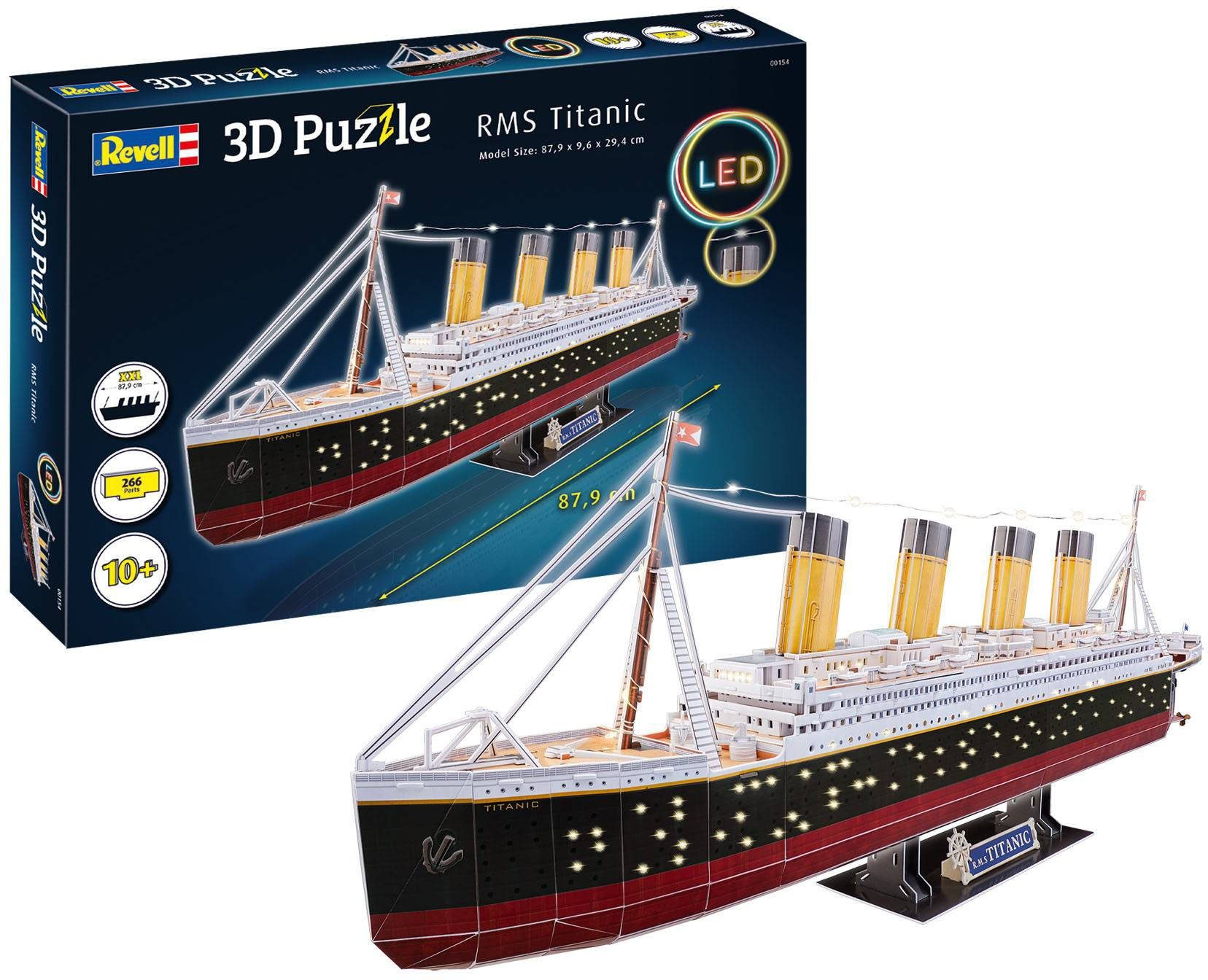 Revell® 3D-Puzzle RMS Titanic LED, 266 Puzzleteile günstig online kaufen