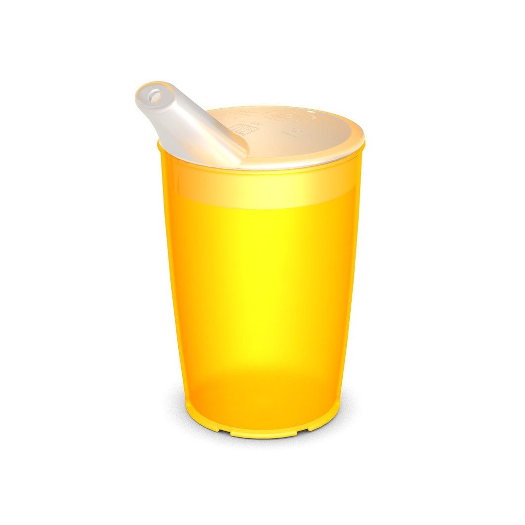 Ornamin Schnabelbecher Pflegebecher mit Schnabelaufsatz/Trinkaufsatz, 2-tlg., Kunststoff, Trinkhilfe l Alltagshilfe l BPA-frei l bruchstabil l Made in Germany