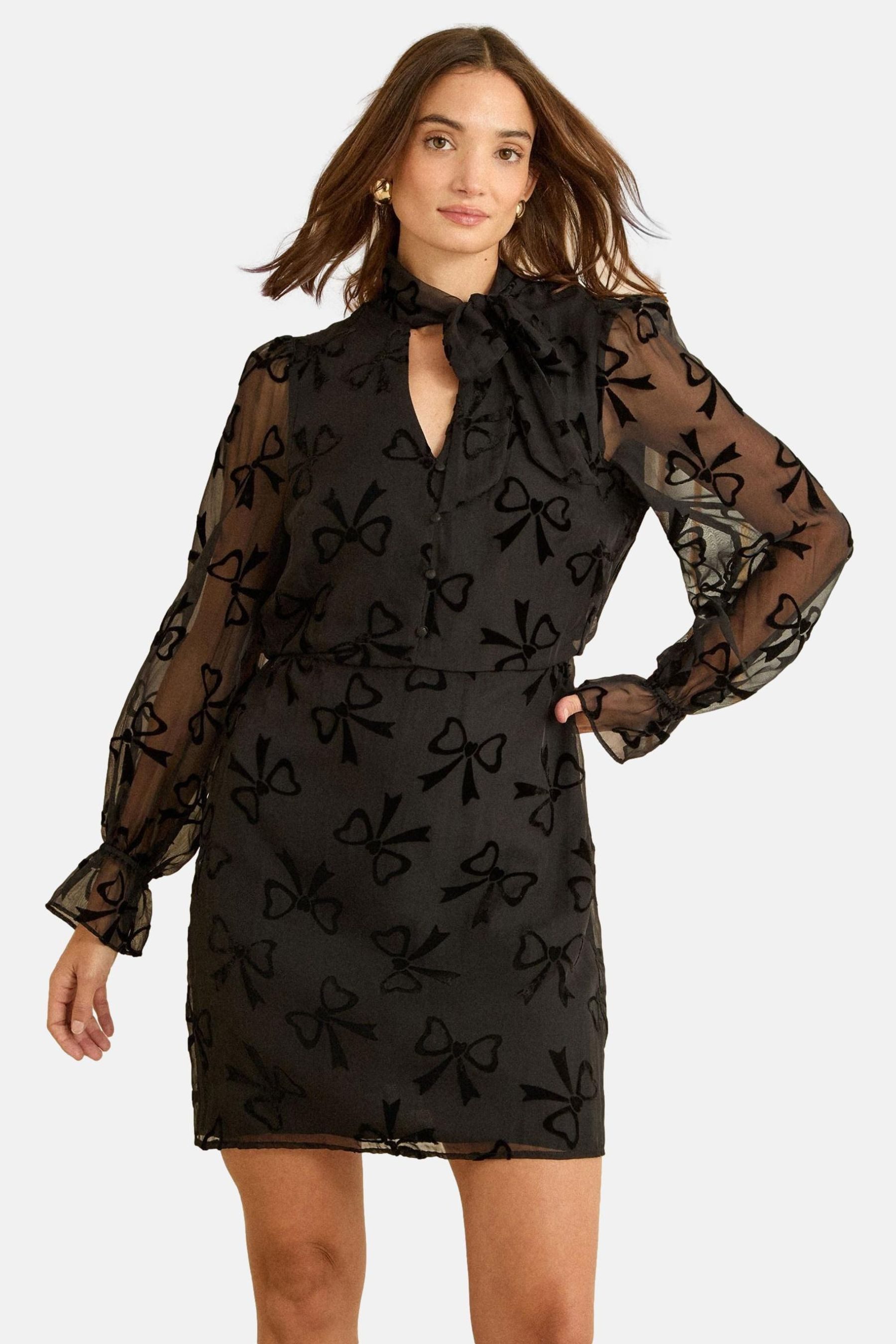 Minikleid Love & Roses Minikleid mit Schluppe, Regular