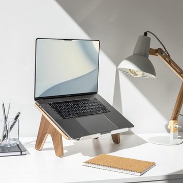 Navaris Laptop Ständer aus Holz - ergonomisch - faltbar kompakt Laptop-Ständer, (1-tlg)