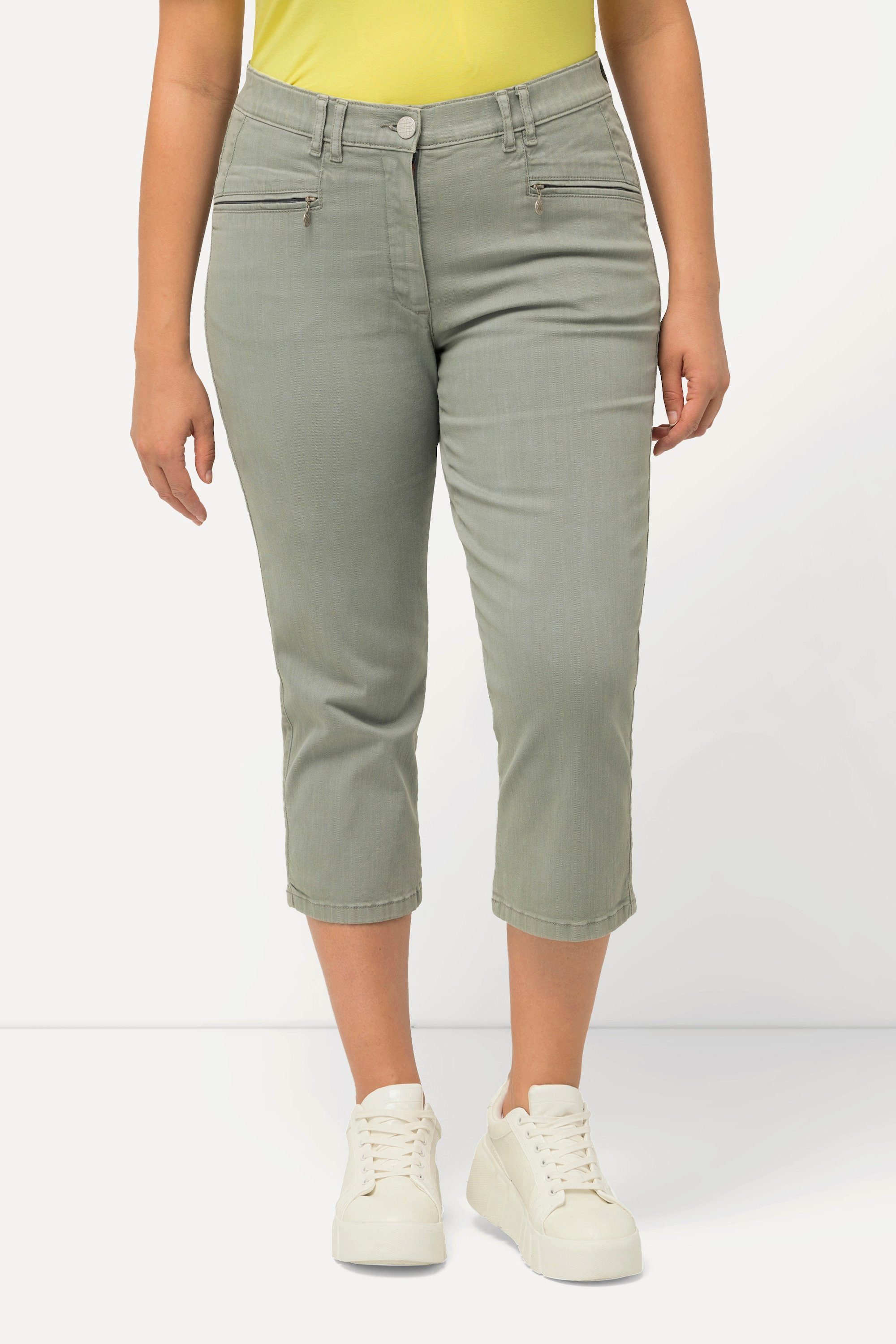 Ulla Popken Funktionshose 7/8-Stretchhose Mony Zipptaschen günstig online kaufen