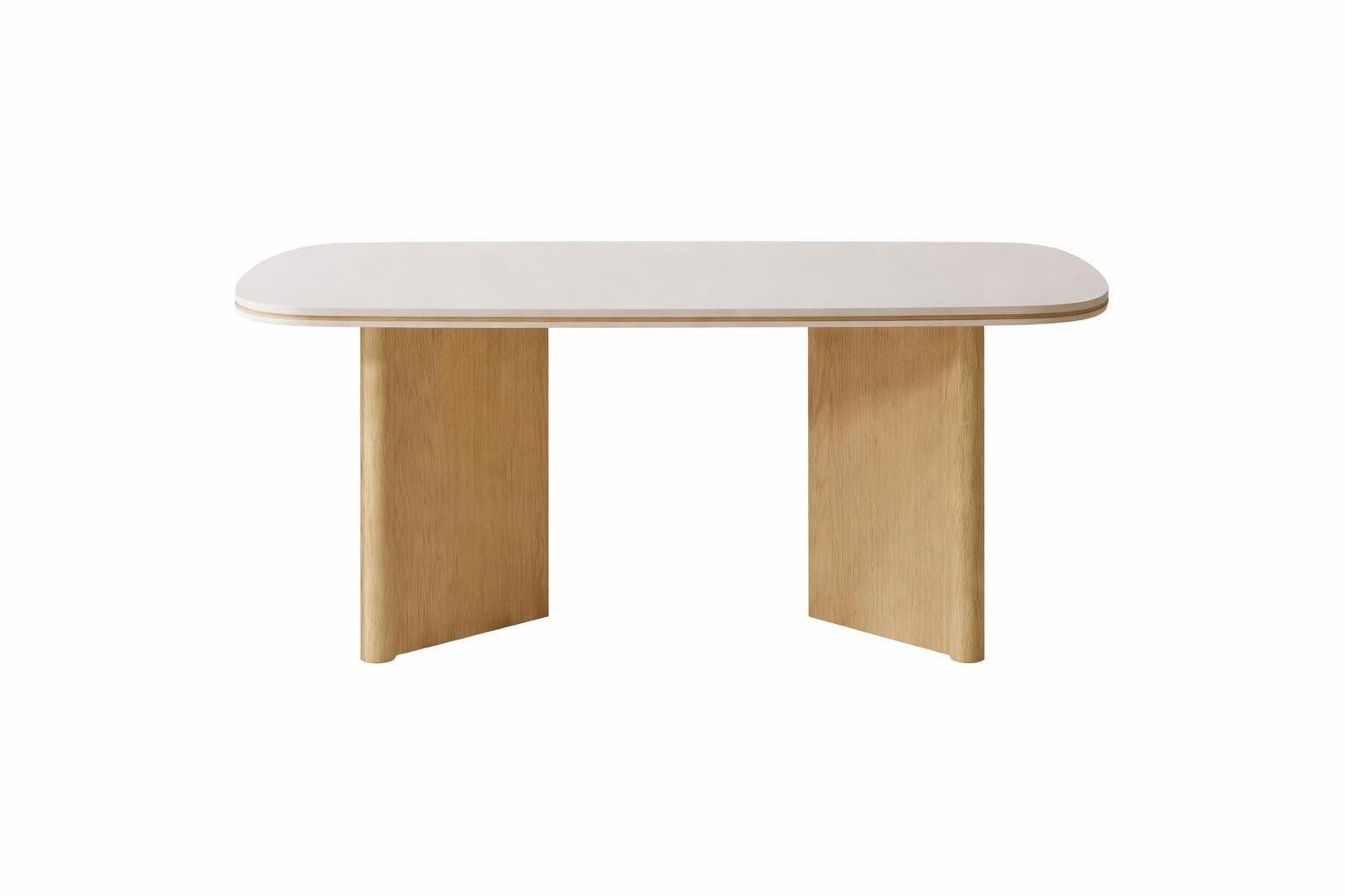 Xlmoebel Couchtisch Eleganter Couchtisch aus Holz mit modernem Design in Weiß, Made in Europa