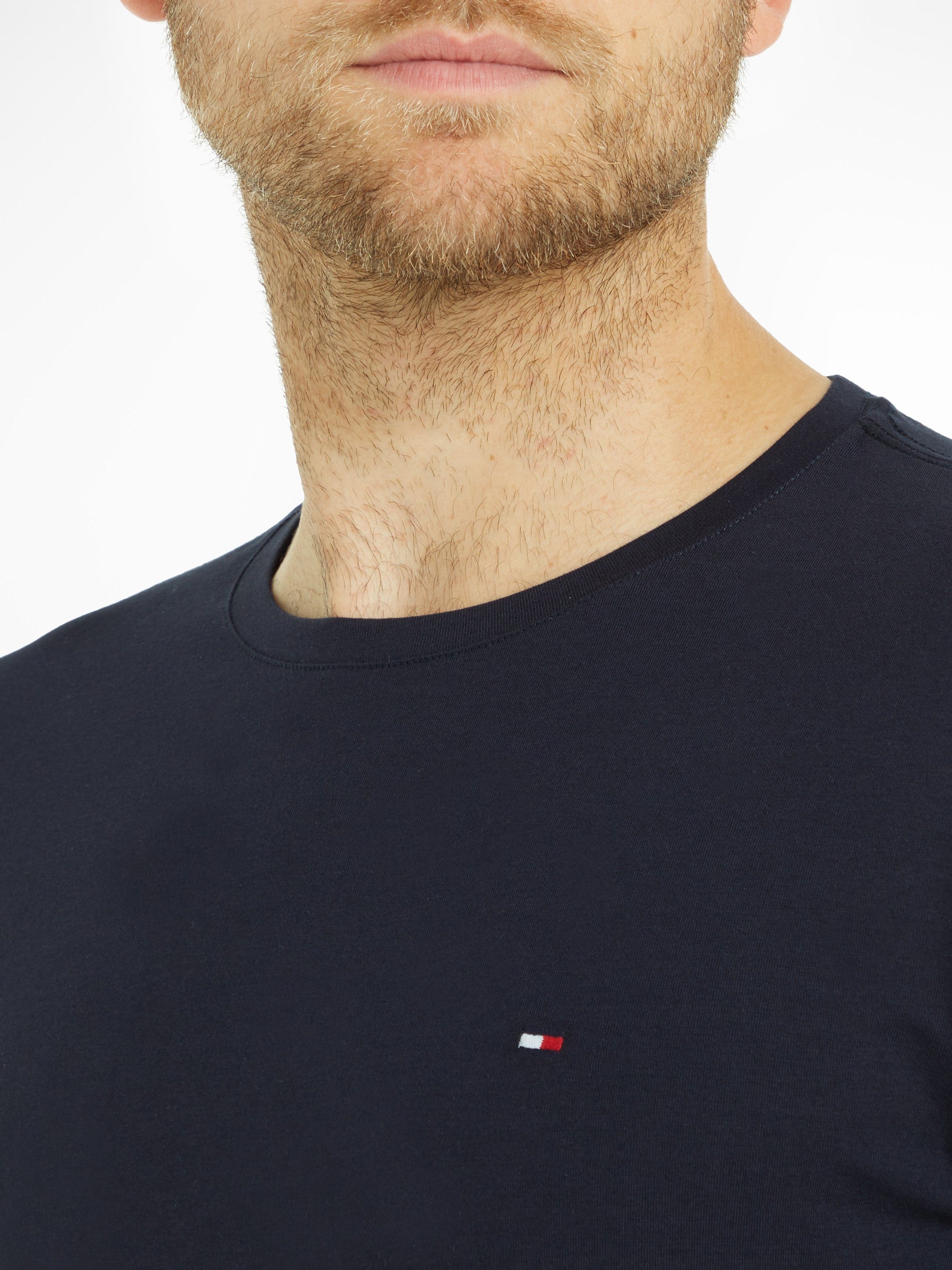 Tommy Hilfiger Langarmshirt STRETCH SLIM FIT LONG SLEEVE aus Baumwollstretch