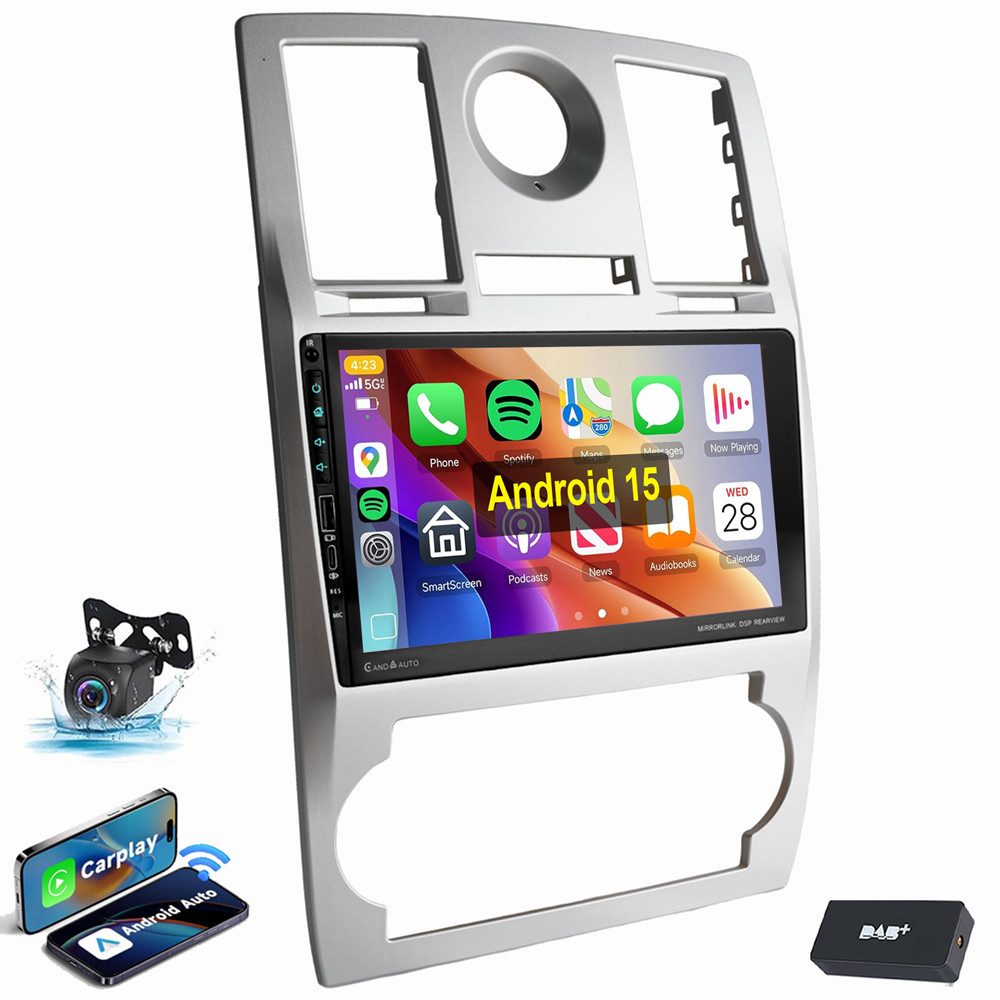 ESSGOO Für Chrysler 300C LE LX 2005-2010 Android 15 DAB+(optional) USB Autoradio (RDS, Digitalradio (DAB), FM, AM, Carplay Android Auto GPS Navi WIFI BT SWC)