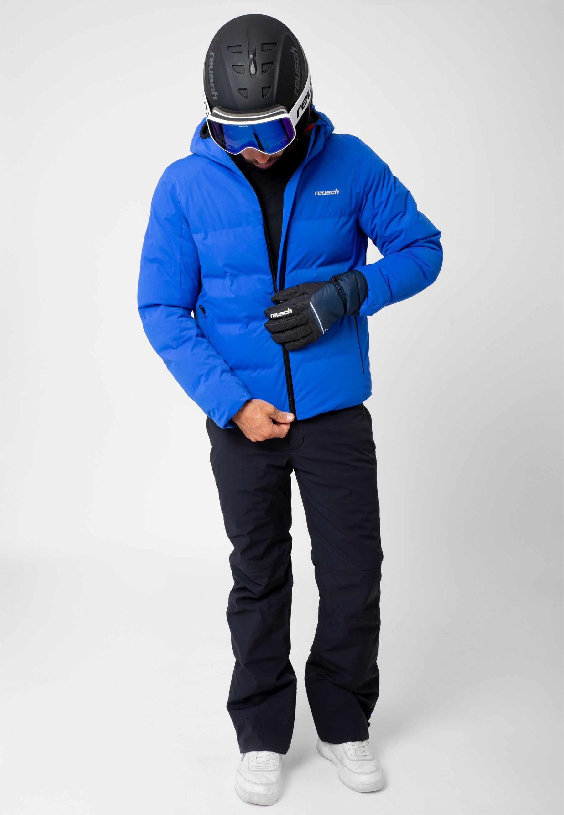 Reusch Skihandschuhe Snow King aus Material atmungsaktivem blau-schwarz