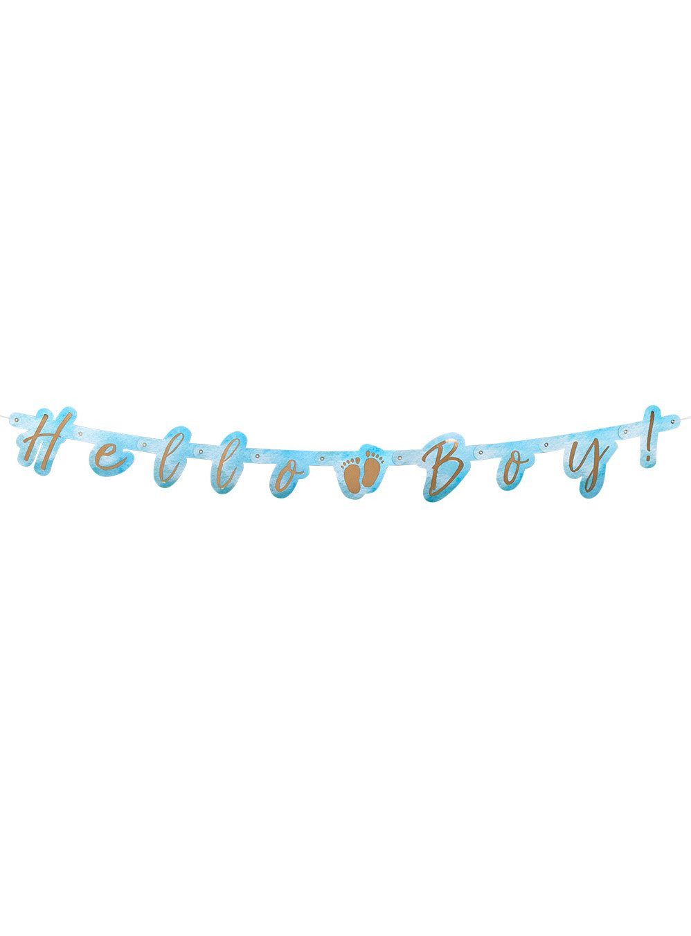 Boland Buchstabengirlande ‚Baby Boy‘ – 155 Cm Lang, Aus Karton, Zur Deko Für Babyparty & Geburt