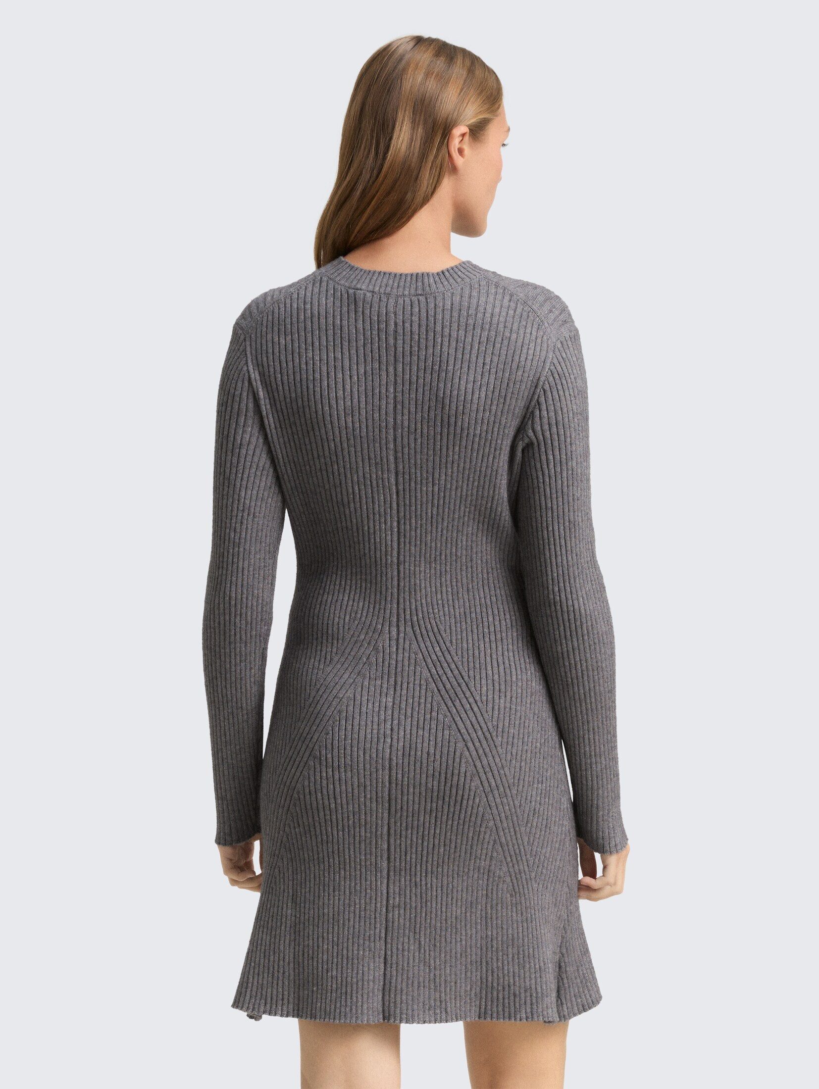 TOM TAILOR Denim Sommerkleid Kleider & Jumpsuits Fitted Mini-Kleid aus Rippstrick