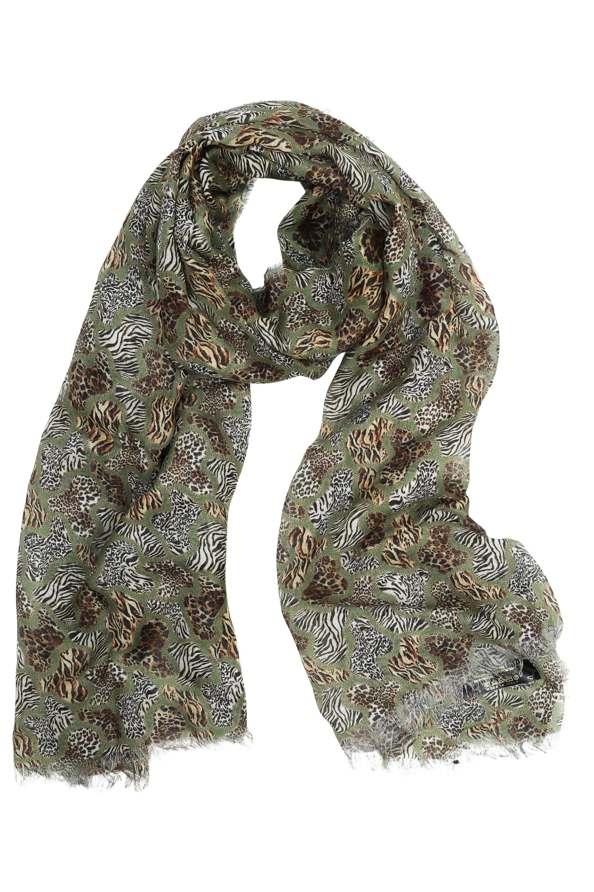 COLLEZIONE ALESSANDRO Modeschal Wildegance, (1-St), mit Animal Druck, aus luxuriösem Modal