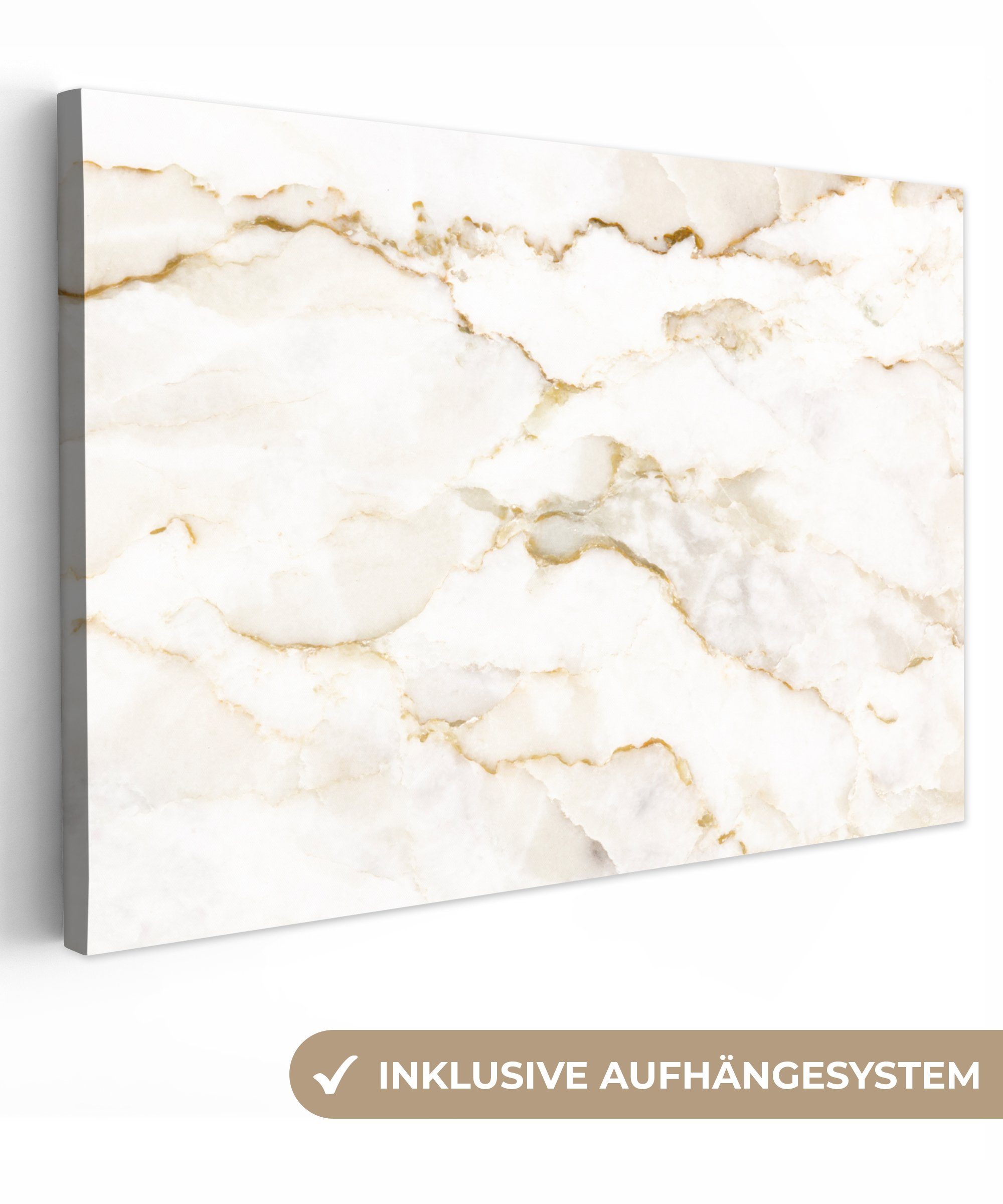OneMillionCanvasses® Leinwandbild Marmor - Limette - günstig online kaufen