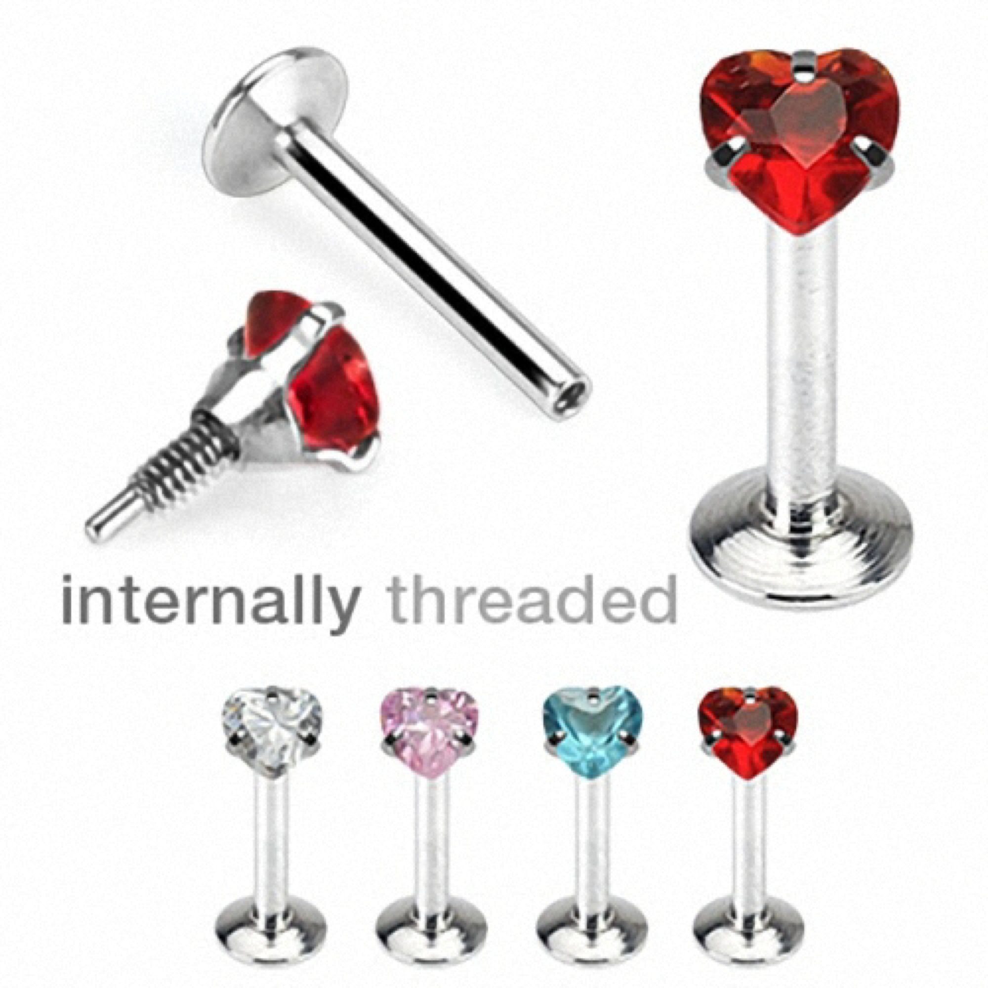 Taffstyle Piercing-Set Piercing Labret Lippenstecker Kristall Herz, Lippenp günstig online kaufen