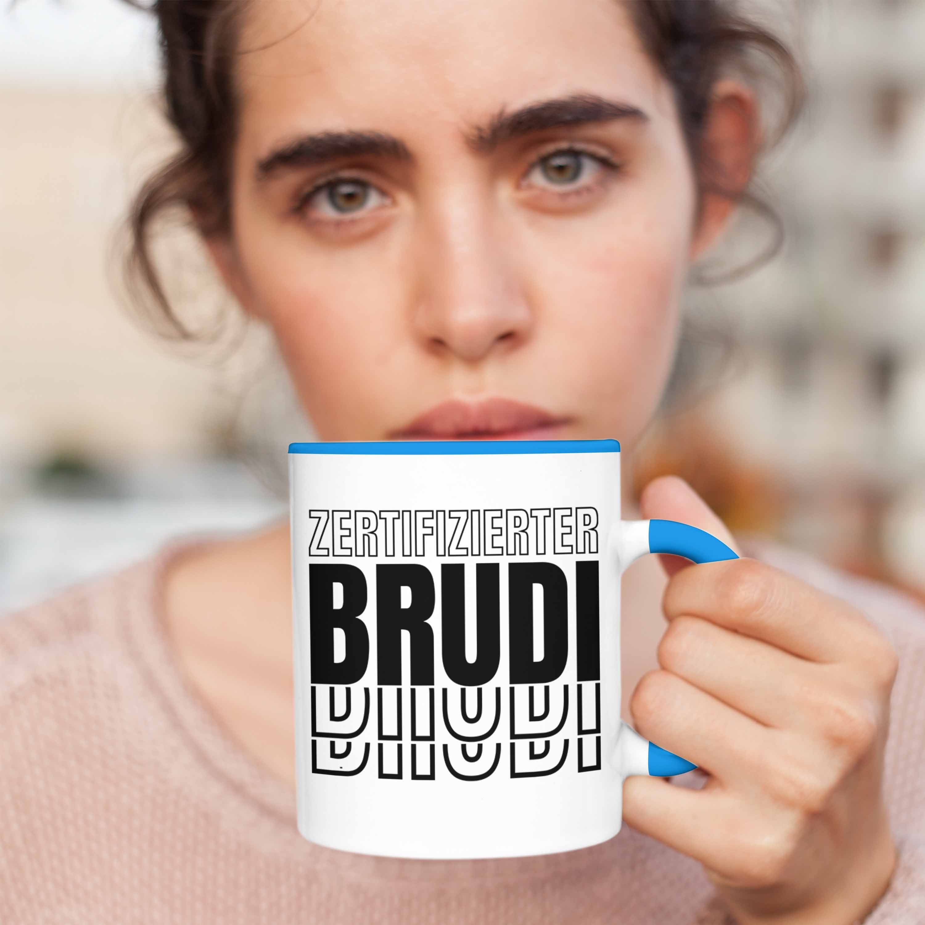 Trendation Tasse Bro - Freund Spruch Trendation Geschenkidee Brudi Geschenk Zertifizierter Blau Beste Tasse Bruder